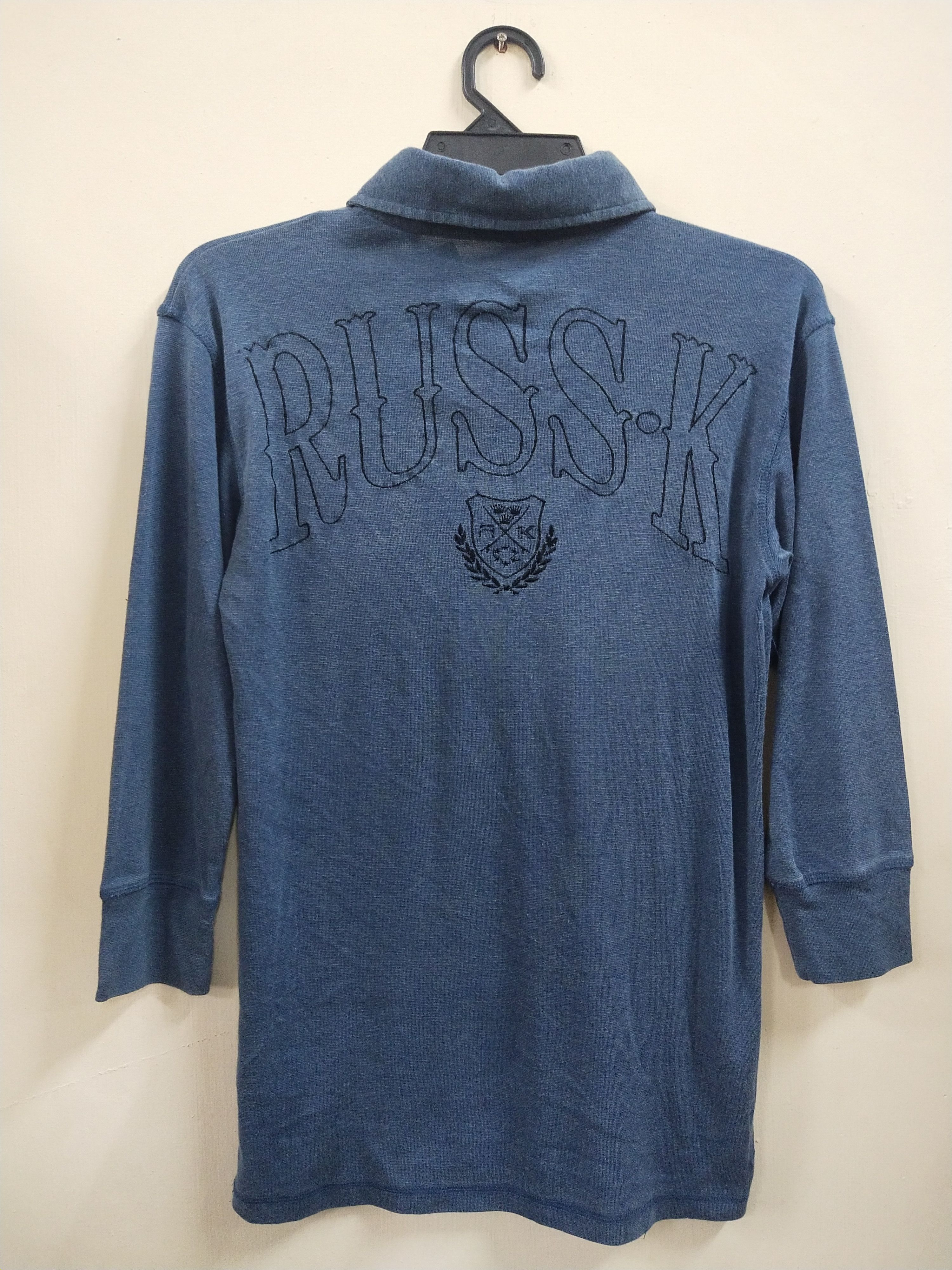 Japanese Brand 🔥Deadstock Japanese Brand RUSS.K 3 Quarter Collar T Shirt Size US M / EU 48-50 / 2 - 6 Thumbnail