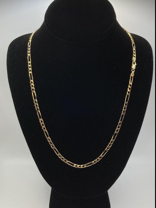 Custom Solid 14k Gold 22" 3.8mm Figaro Chain 19 grams Size ONE SIZE - 1 Preview