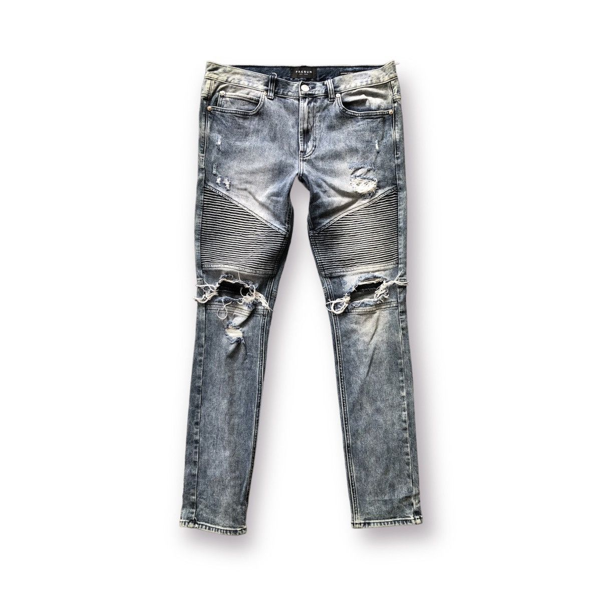 Pacsun stacked skinny leg distressed denim