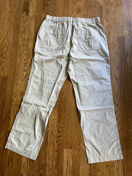 JW Anderson × Uniqlo L Large Khaki Men Relaxed Drawstring Pants Off White Cream Size US 34 / EU 50 - 2 Thumbnail