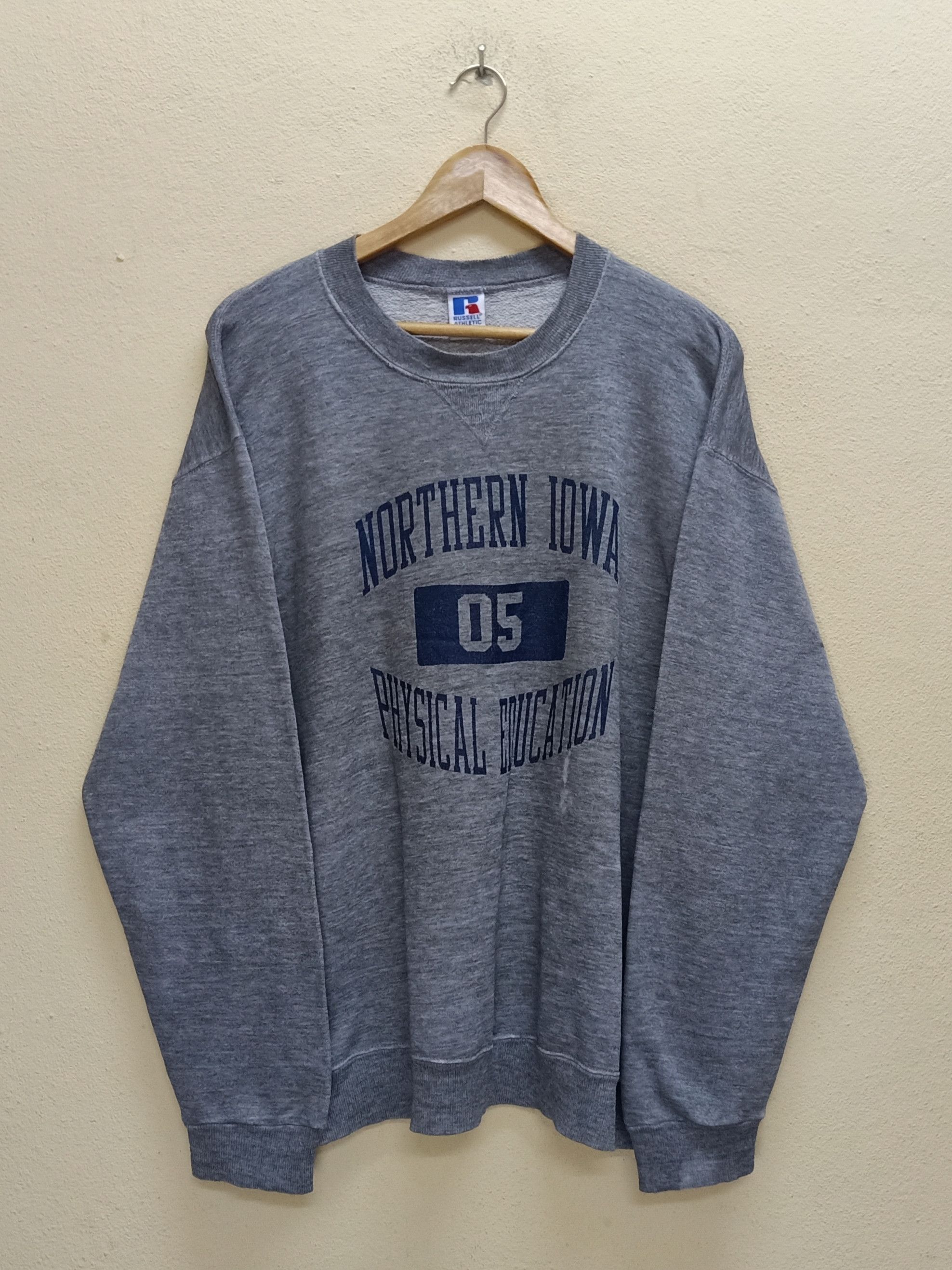 Russell Athletic × Vintage 90's RUSSELL ATHLETIC Vintage Made In USA Gray Sweatshirt Size US XL / EU 56 / 4 - 1 Thumbnail