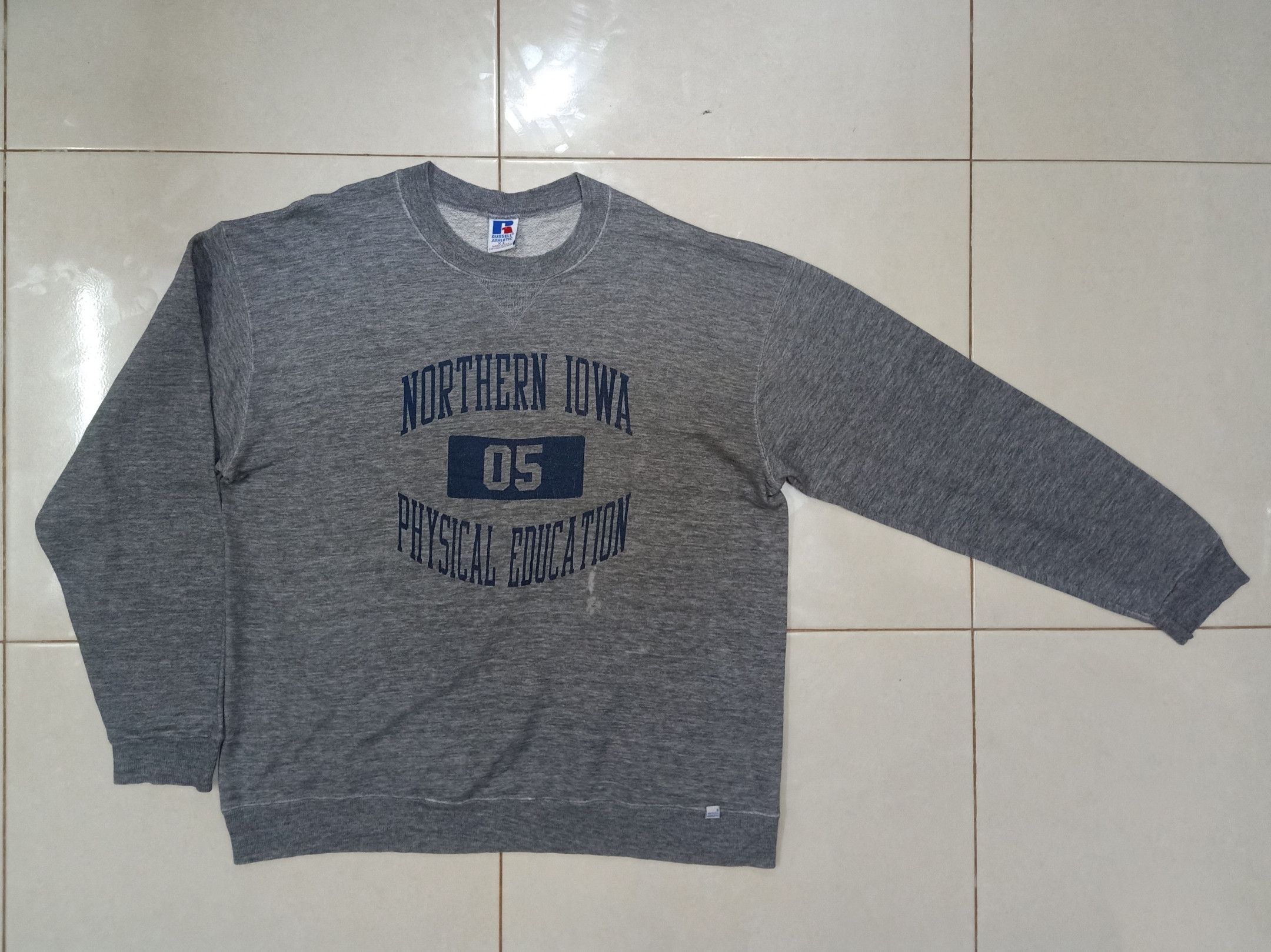 Russell Athletic × Vintage 90's RUSSELL ATHLETIC Vintage Made In USA Gray Sweatshirt Size US XL / EU 56 / 4 - 3 Thumbnail