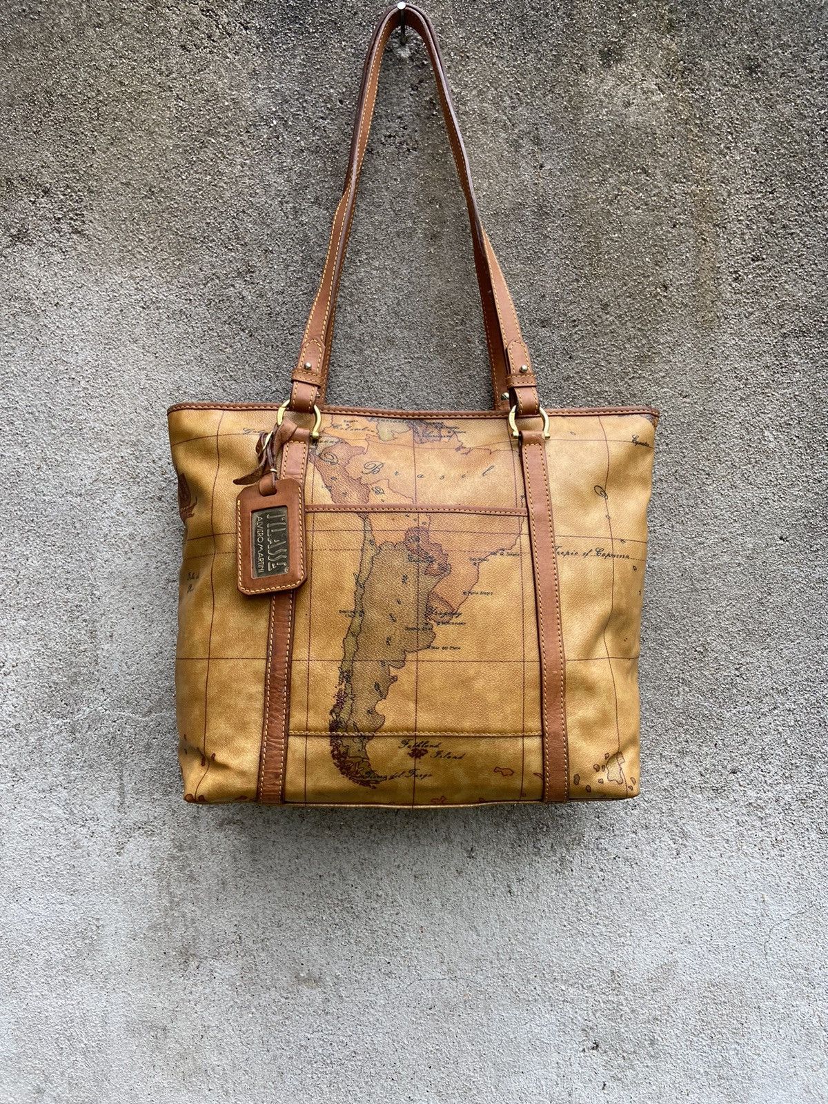 Alviero Martini World Map Tote Shoulder bag