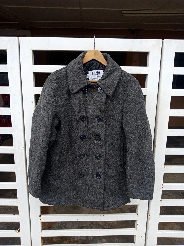 Schott Schott NYC U.S 740N Pea Jacket Wool Made in USA Size US L / EU 52-54 / 3 - 1 Thumbnail
