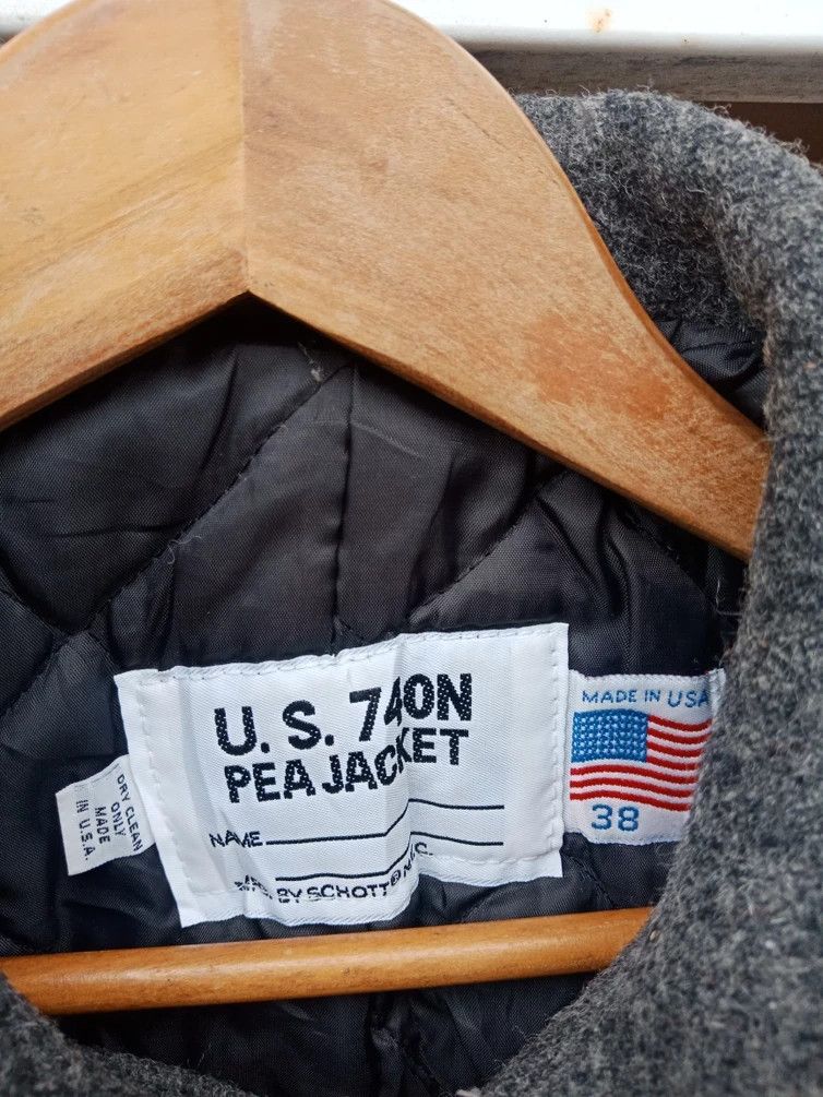 Schott Schott NYC U.S 740N Pea Jacket Wool Made in USA Size US L / EU 52-54 / 3 - 8 Thumbnail