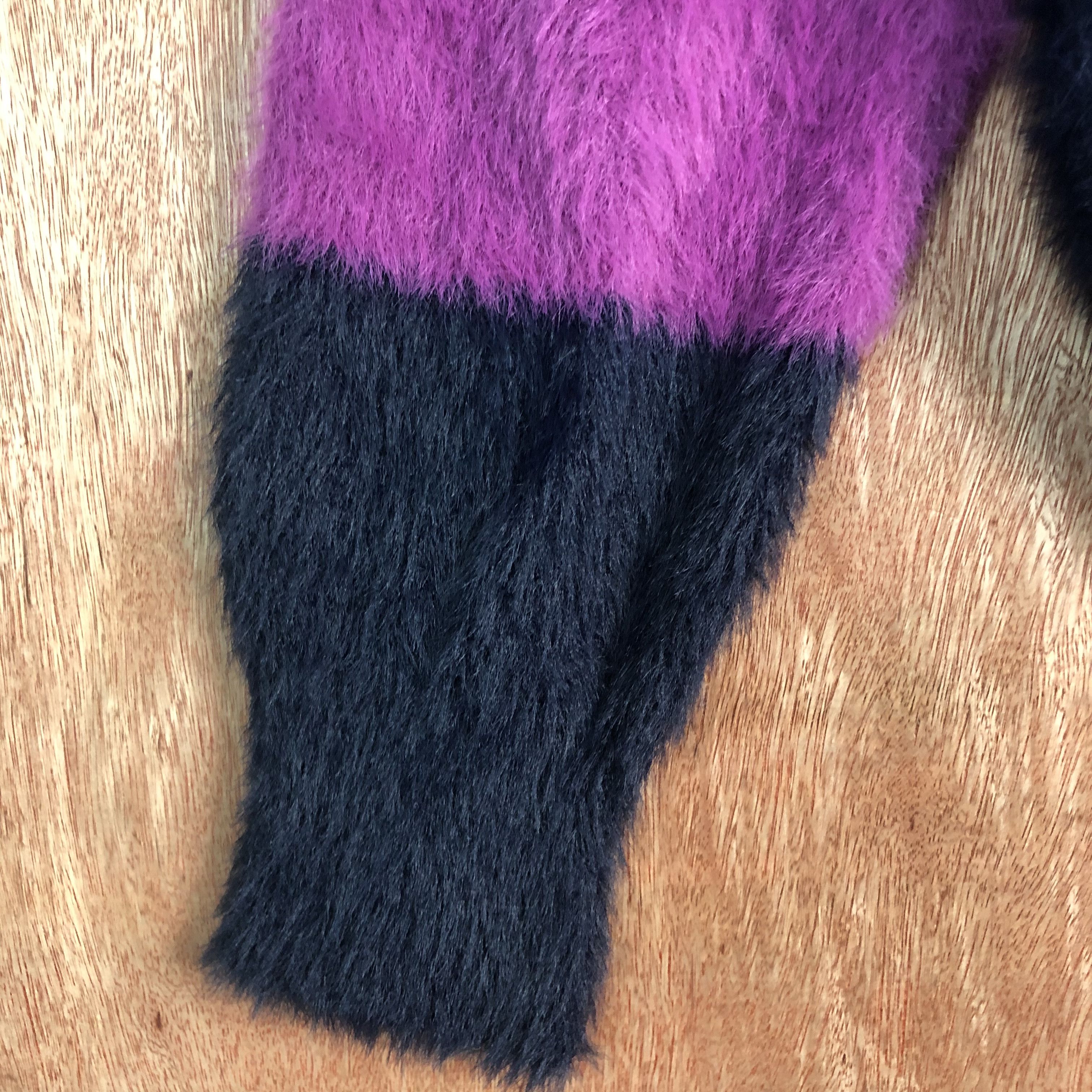 Homespun Knitwear × Japanese Brand × Solid and Striped Rope Picnic stripe PUrple BLue Mohair Knitwear Size US L / EU 52-54 / 3 - 6 Thumbnail