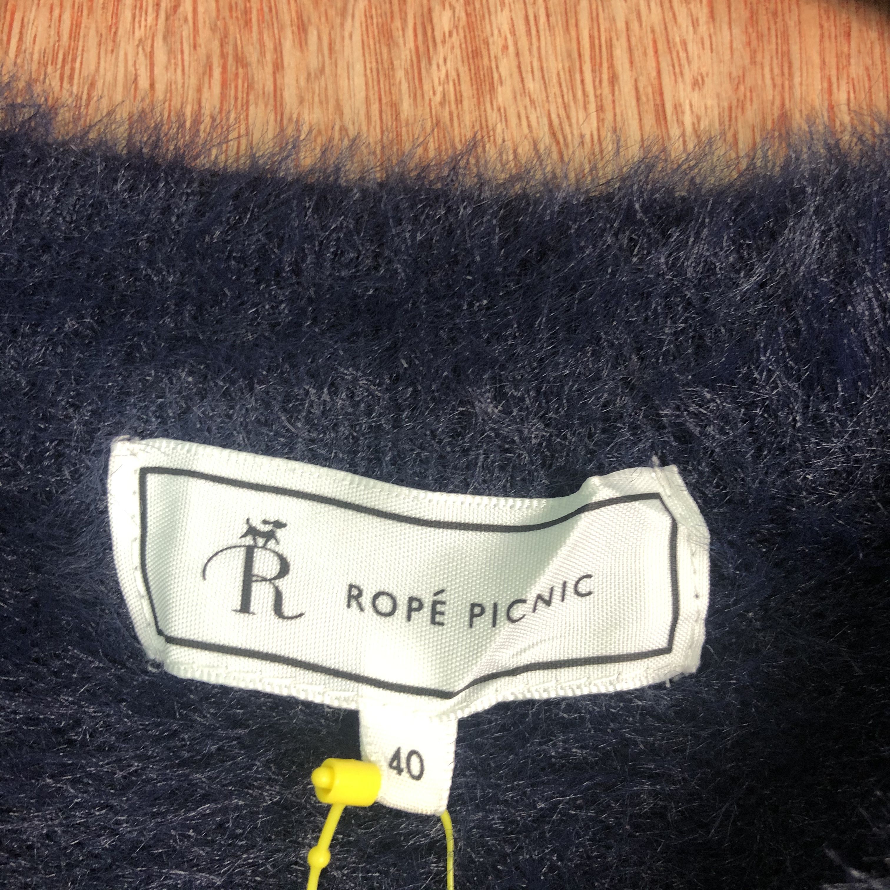 Homespun Knitwear × Japanese Brand × Solid and Striped Rope Picnic stripe PUrple BLue Mohair Knitwear Size US L / EU 52-54 / 3 - 9 Thumbnail