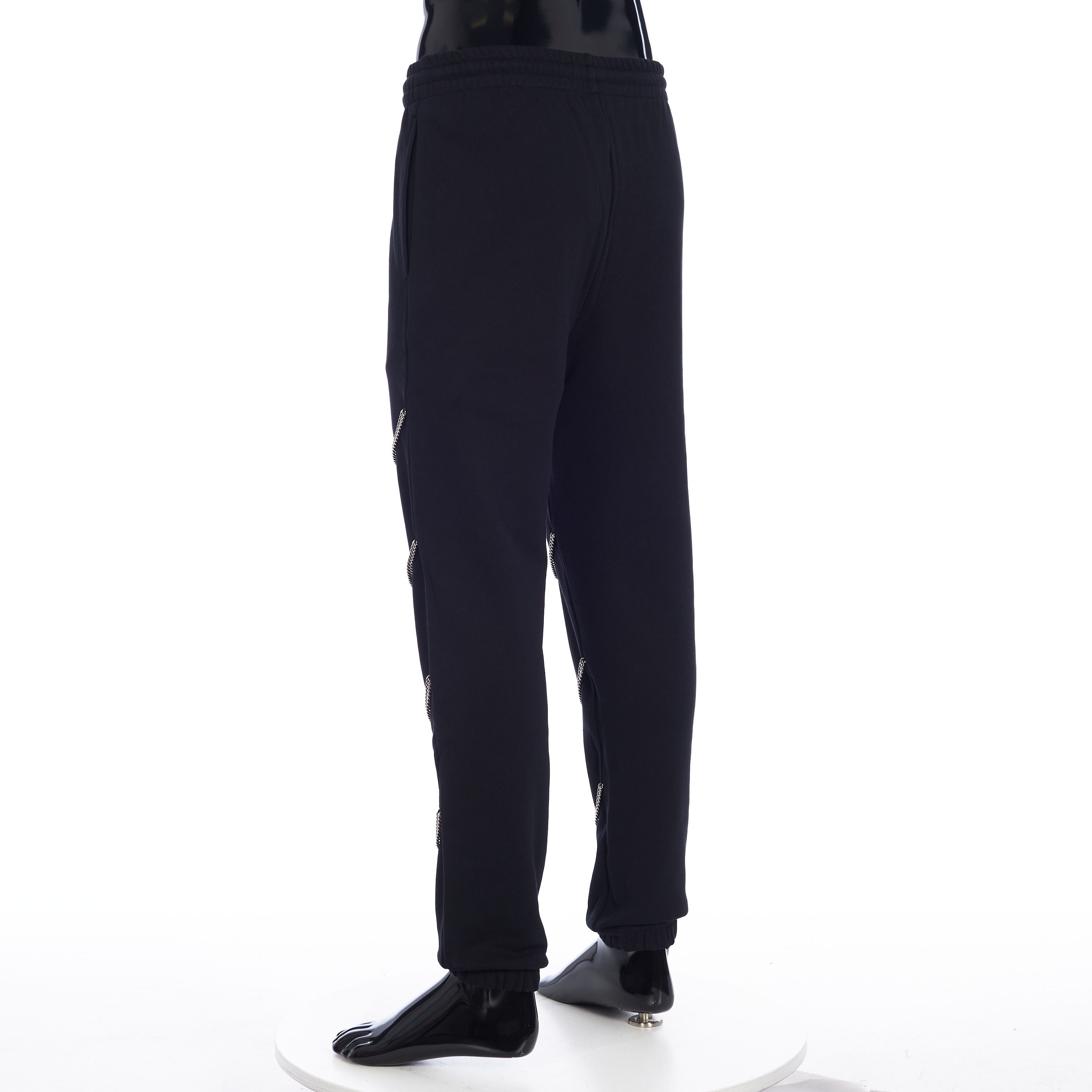 Celine Chains Track Pants in Black Cotton Fleece Size US 32 / EU 48 - 4 Thumbnail