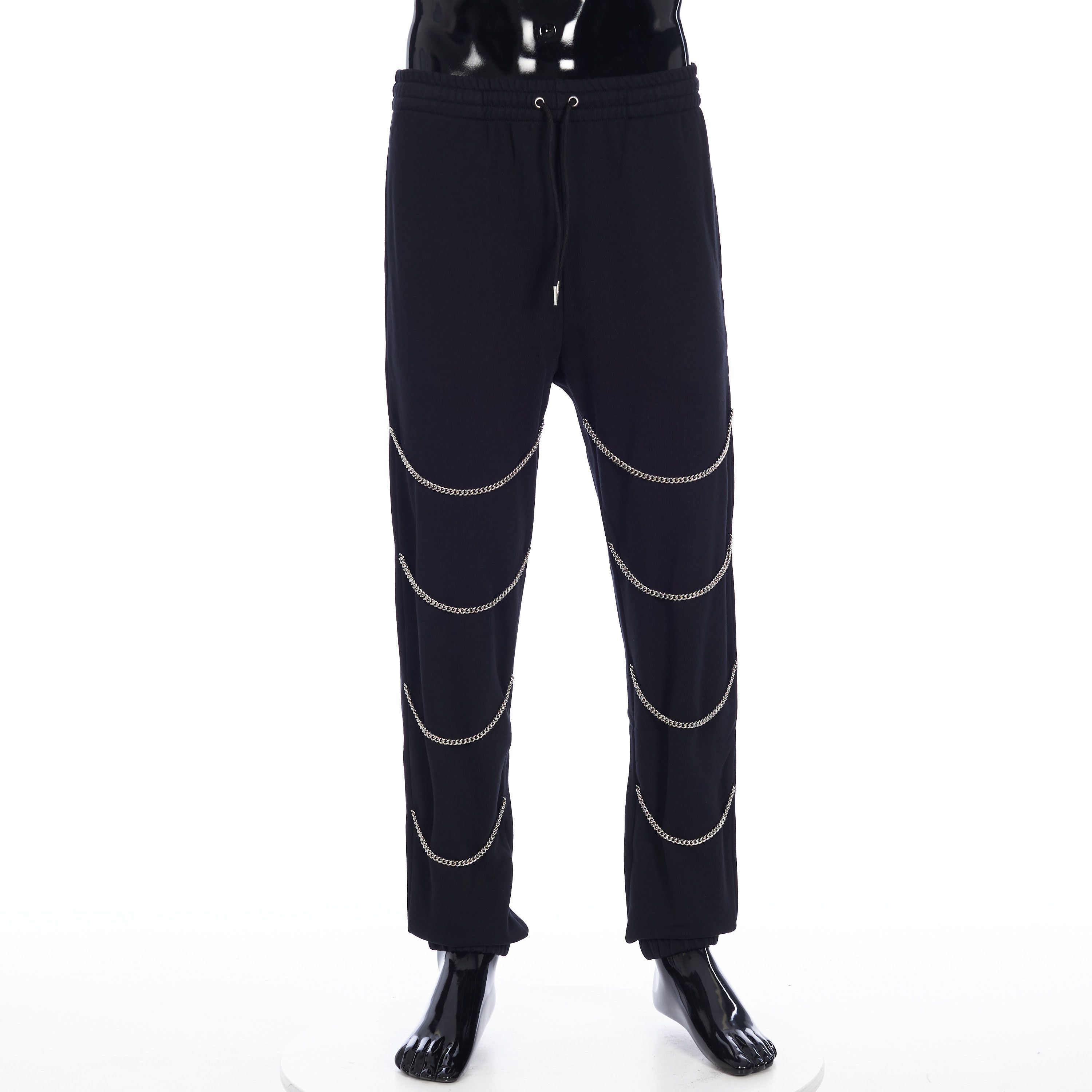 Celine Chains Track Pants in Black Cotton Fleece Size US 32 / EU 48 - 1 Thumbnail
