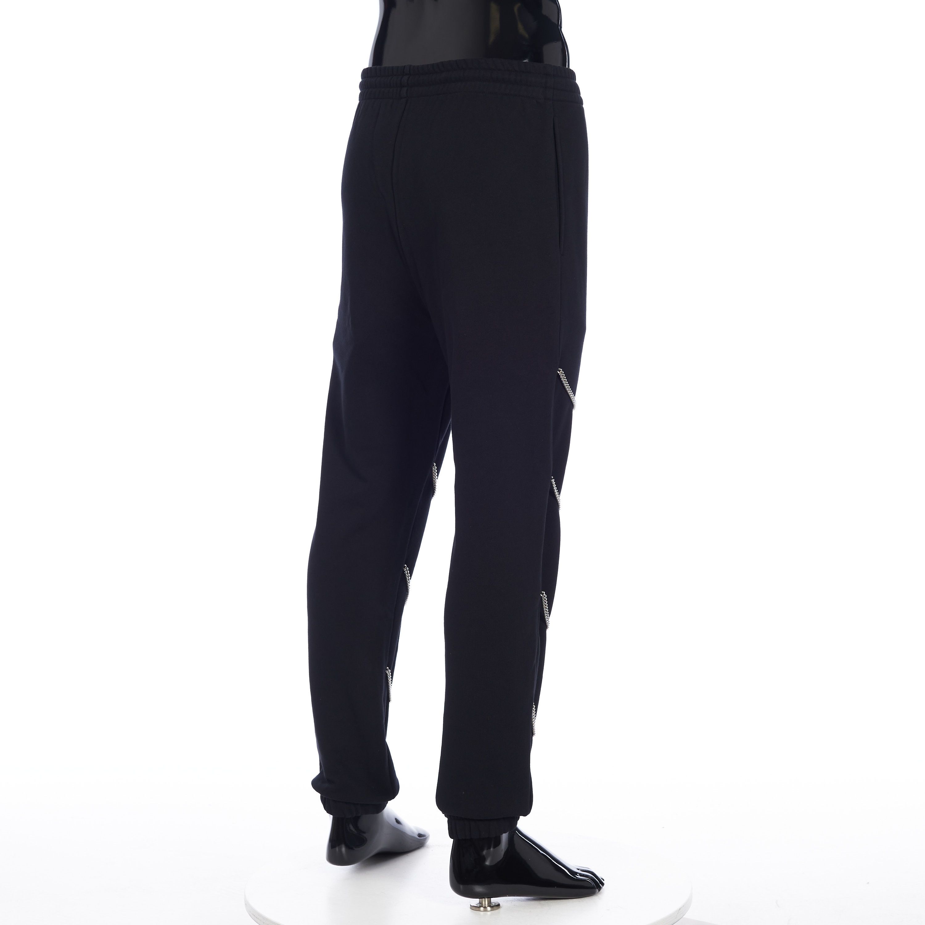 Celine Chains Track Pants in Black Cotton Fleece Size US 34 / EU 50 - 6 Thumbnail