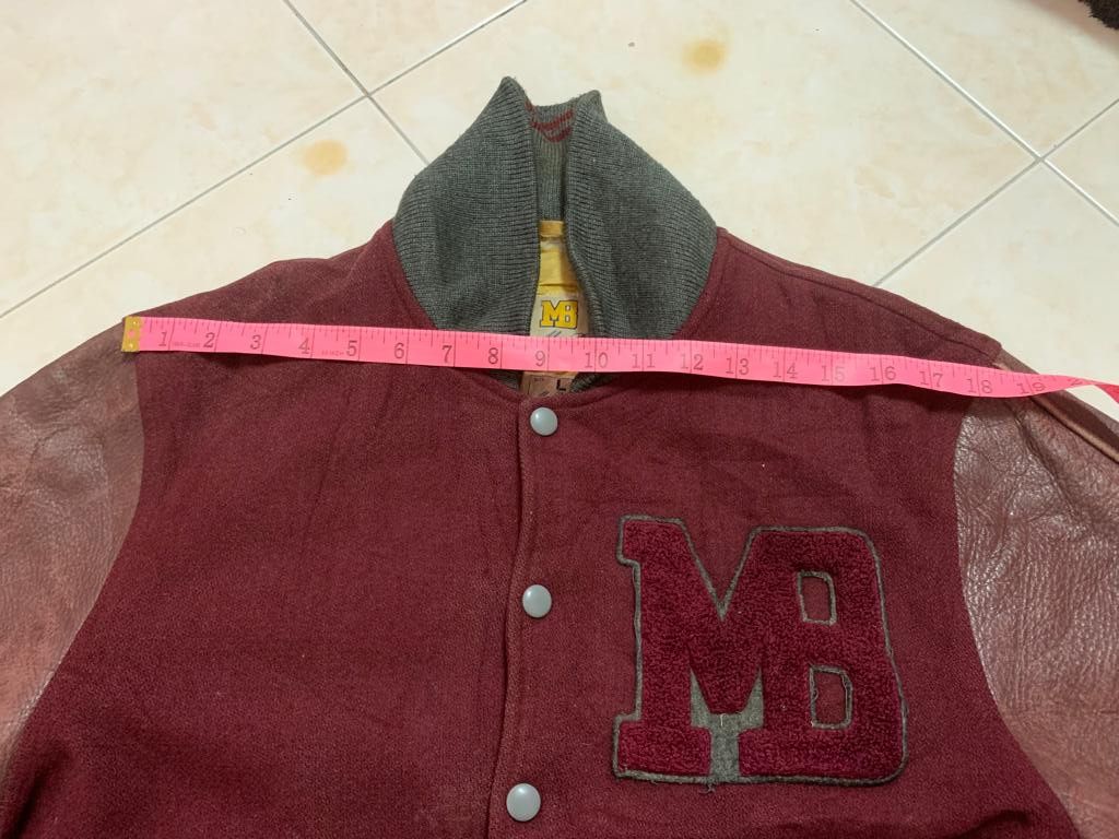Macbeth 🔥Vintage Macbeth Varsity Jacket sleeve Leather Size US L / EU 52-54 / 3 - 13 Thumbnail