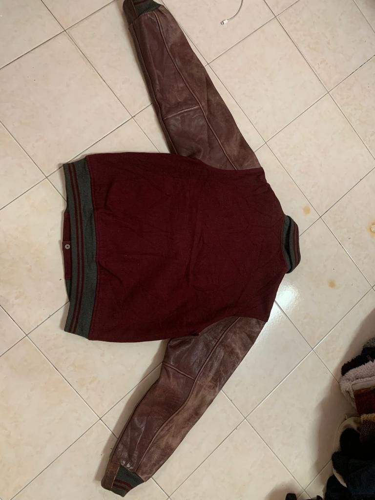 Macbeth 🔥Vintage Macbeth Varsity Jacket sleeve Leather Size US L / EU 52-54 / 3 - 4 Thumbnail