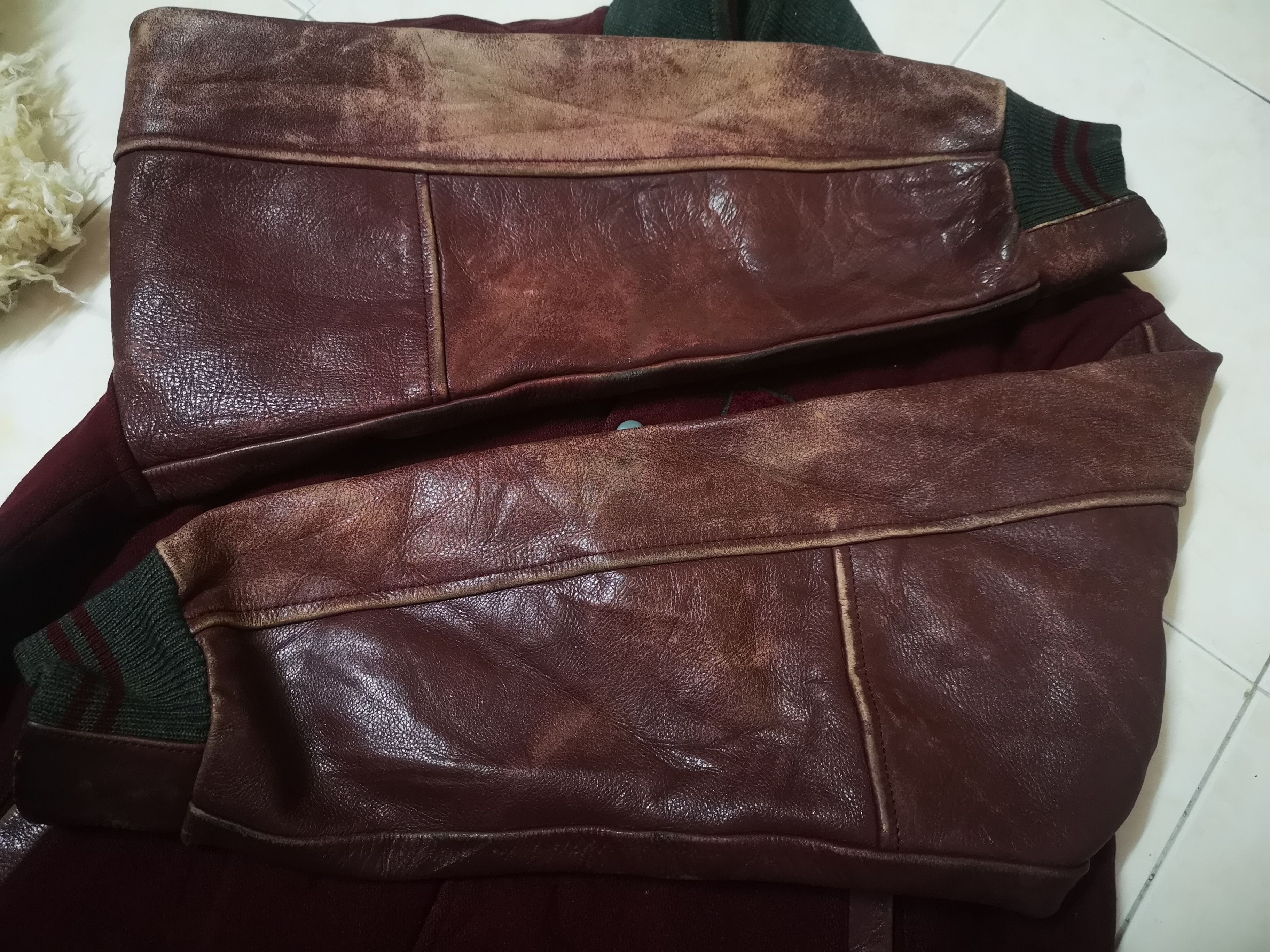 Macbeth 🔥Vintage Macbeth Varsity Jacket sleeve Leather Size US L / EU 52-54 / 3 - 18 Thumbnail