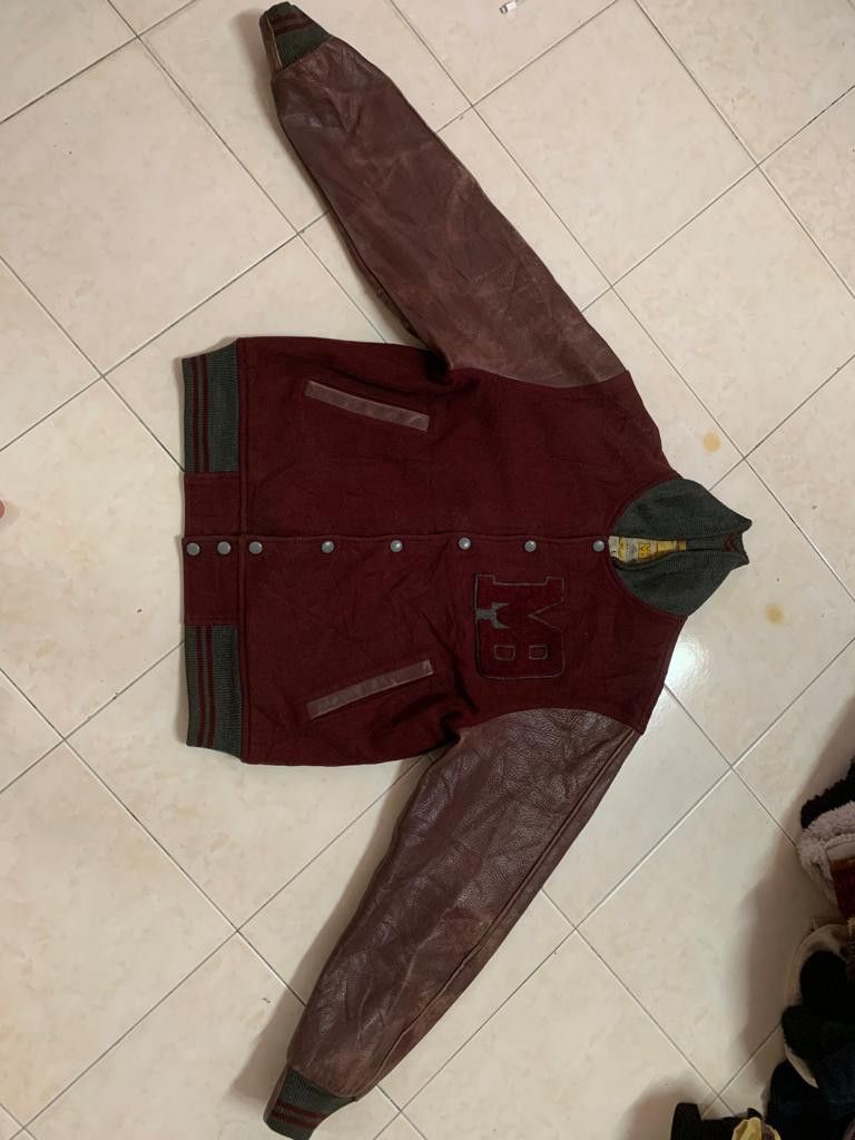 Macbeth 🔥Vintage Macbeth Varsity Jacket sleeve Leather Size US L / EU 52-54 / 3 - 3 Thumbnail