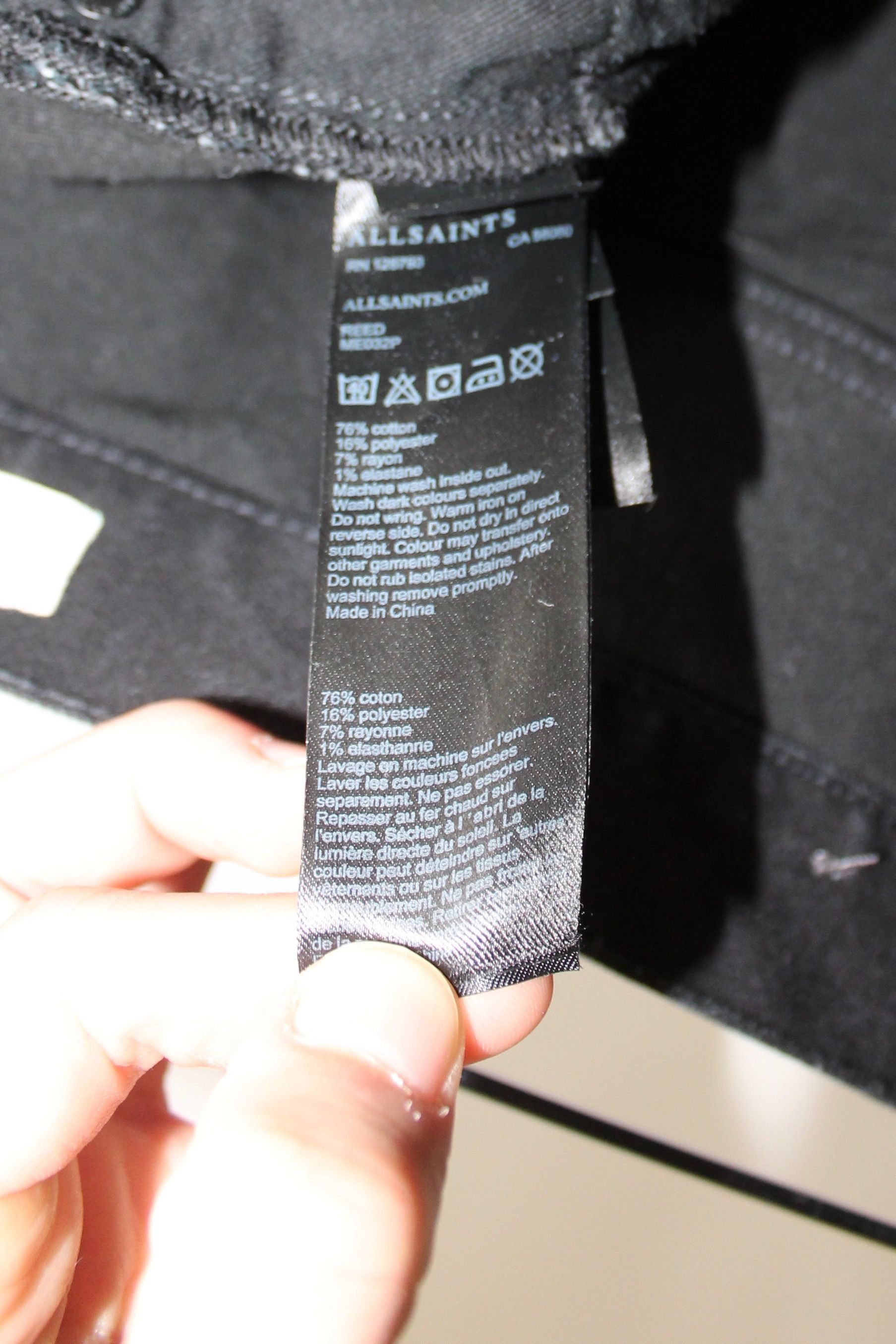 Allsaints Allsaints Reed Stretch Denim Pants Size US 33 - 8 Thumbnail