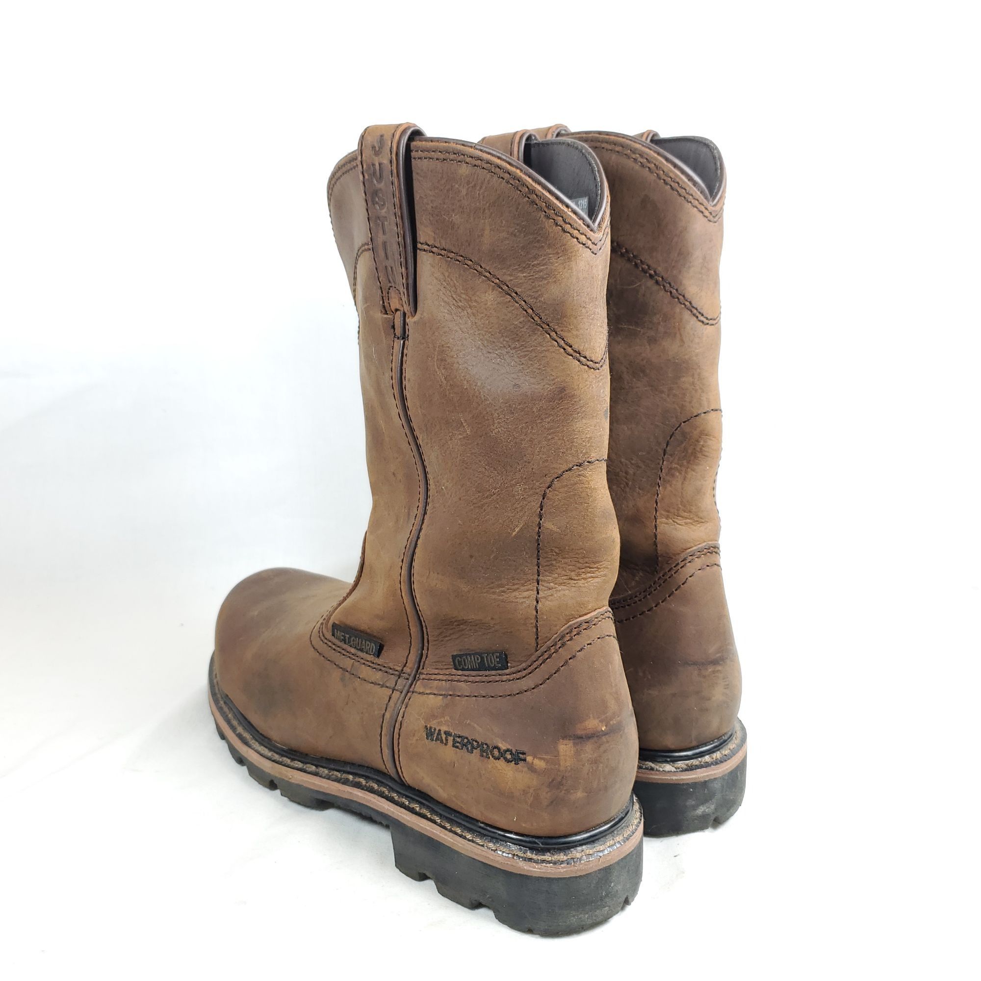 Justin Boots Justin Boots Men's Size 6.5 EE Pully Comp Safety Toe Brown L Size US 6.5 / EU 39-40 - 4 Thumbnail