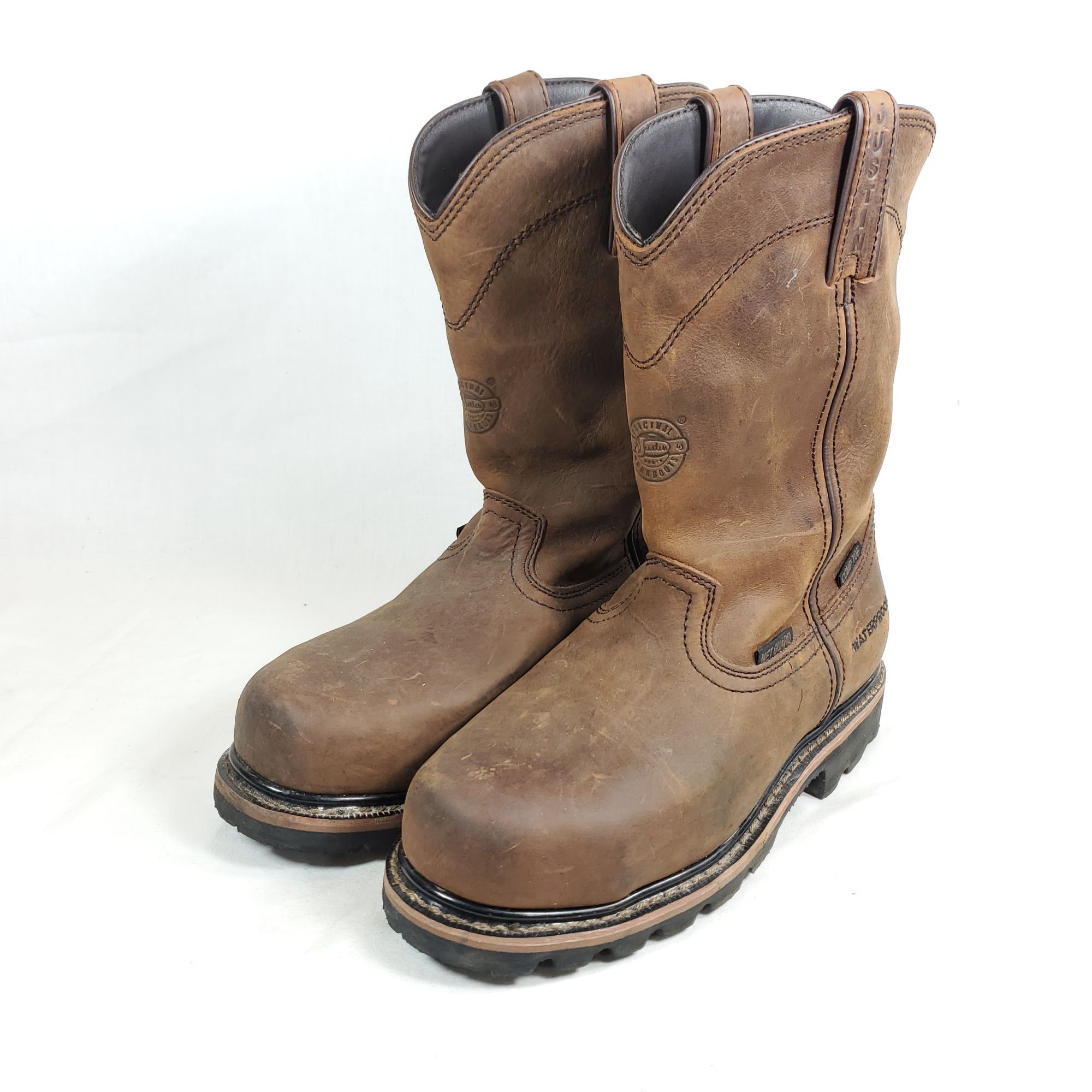 Justin Boots Justin Boots Men's Size 6.5 EE Pully Comp Safety Toe Brown L Size US 6.5 / EU 39-40 - 2 Thumbnail
