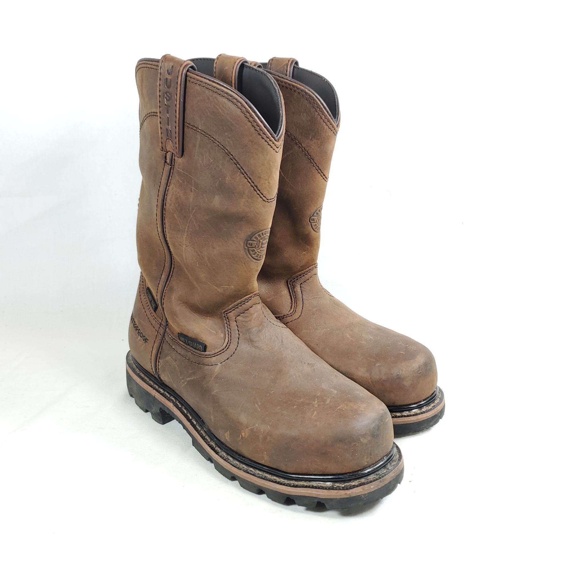 Justin Boots Justin Boots Men's Size 6.5 EE Pully Comp Safety Toe Brown L Size US 6.5 / EU 39-40 - 1 Thumbnail