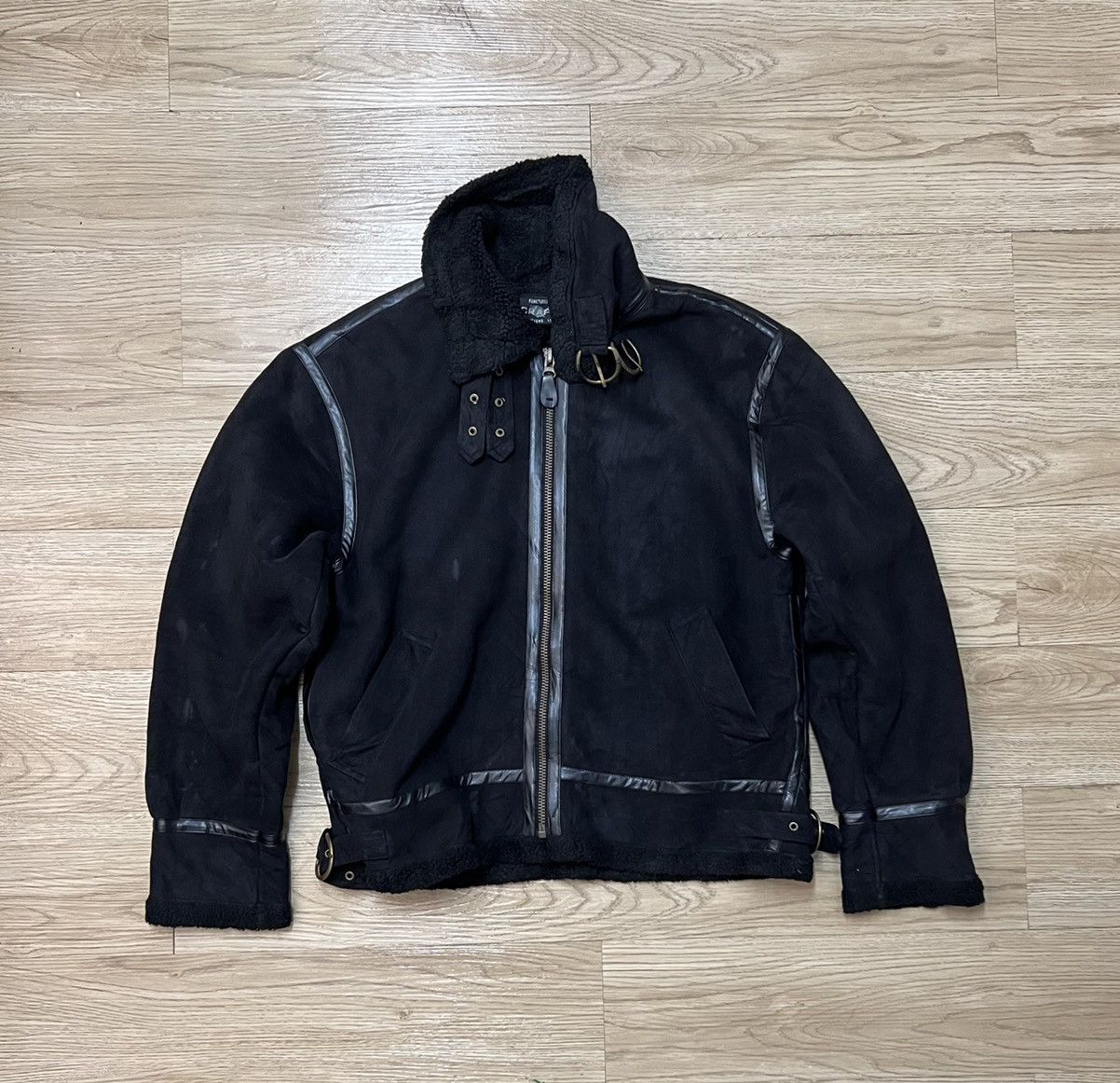 Japanese Brand Craps Design Japan B3 Suede Leather Jacket | Grailed