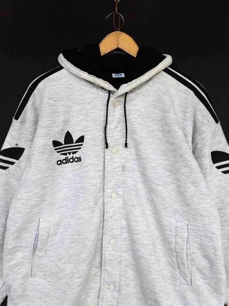 Adidas × Descente × Vintage Vintage Adidas Big Logo Oversized Hoodie Size US XL / EU 56 / 4 - 5 Thumbnail