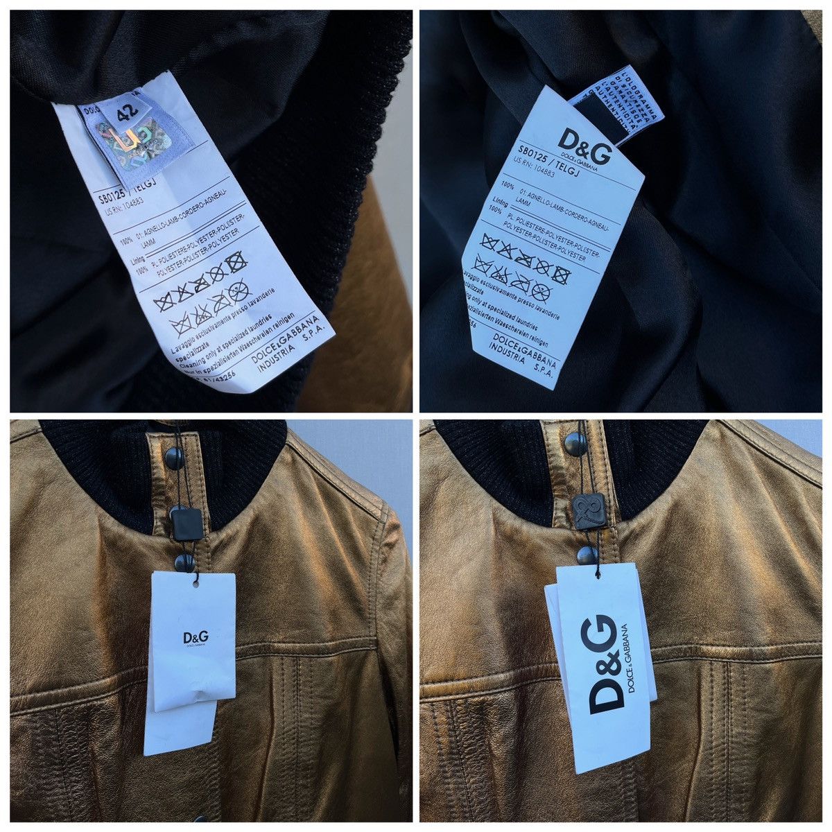 Dolce & Gabbana 🔥 NEW VTG Y2K DOLCE & GABBANA PATENT LEATHER BOMBER JACKET Size M / US 6-8 / IT 42-44 - 6 Thumbnail