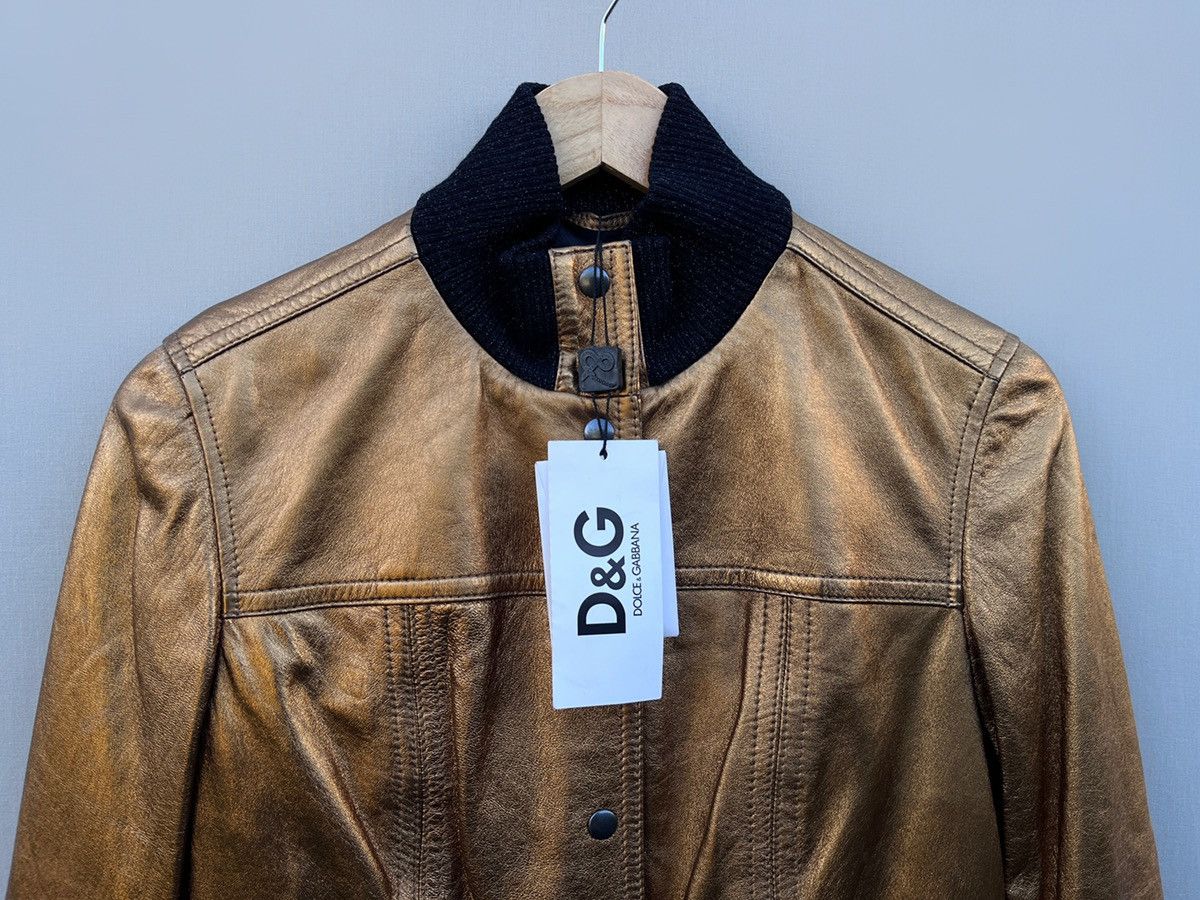 Dolce & Gabbana 🔥 NEW VTG Y2K DOLCE & GABBANA PATENT LEATHER BOMBER JACKET Size M / US 6-8 / IT 42-44 - 8 Thumbnail