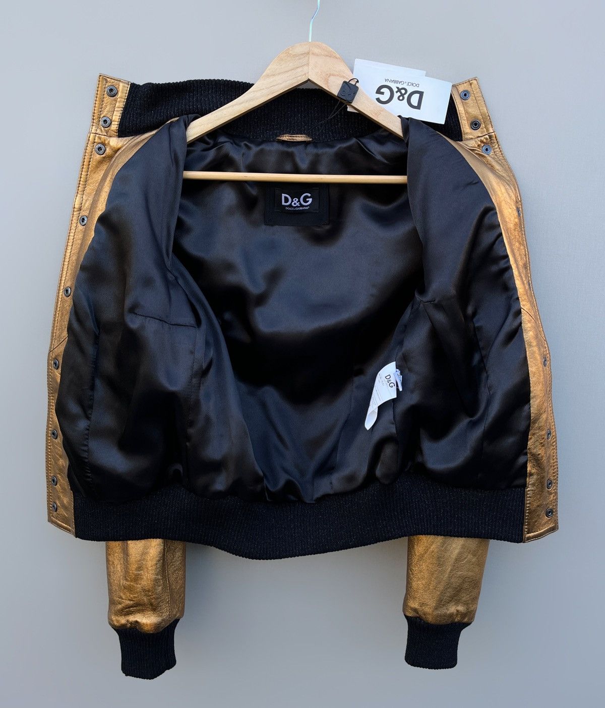 Dolce & Gabbana 🔥 NEW VTG Y2K DOLCE & GABBANA PATENT LEATHER BOMBER JACKET Size M / US 6-8 / IT 42-44 - 5 Thumbnail