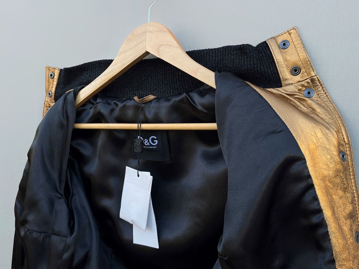 Dolce & Gabbana 🔥 NEW VTG Y2K DOLCE & GABBANA PATENT LEATHER BOMBER JACKET Size M / US 6-8 / IT 42-44 - 12 Thumbnail