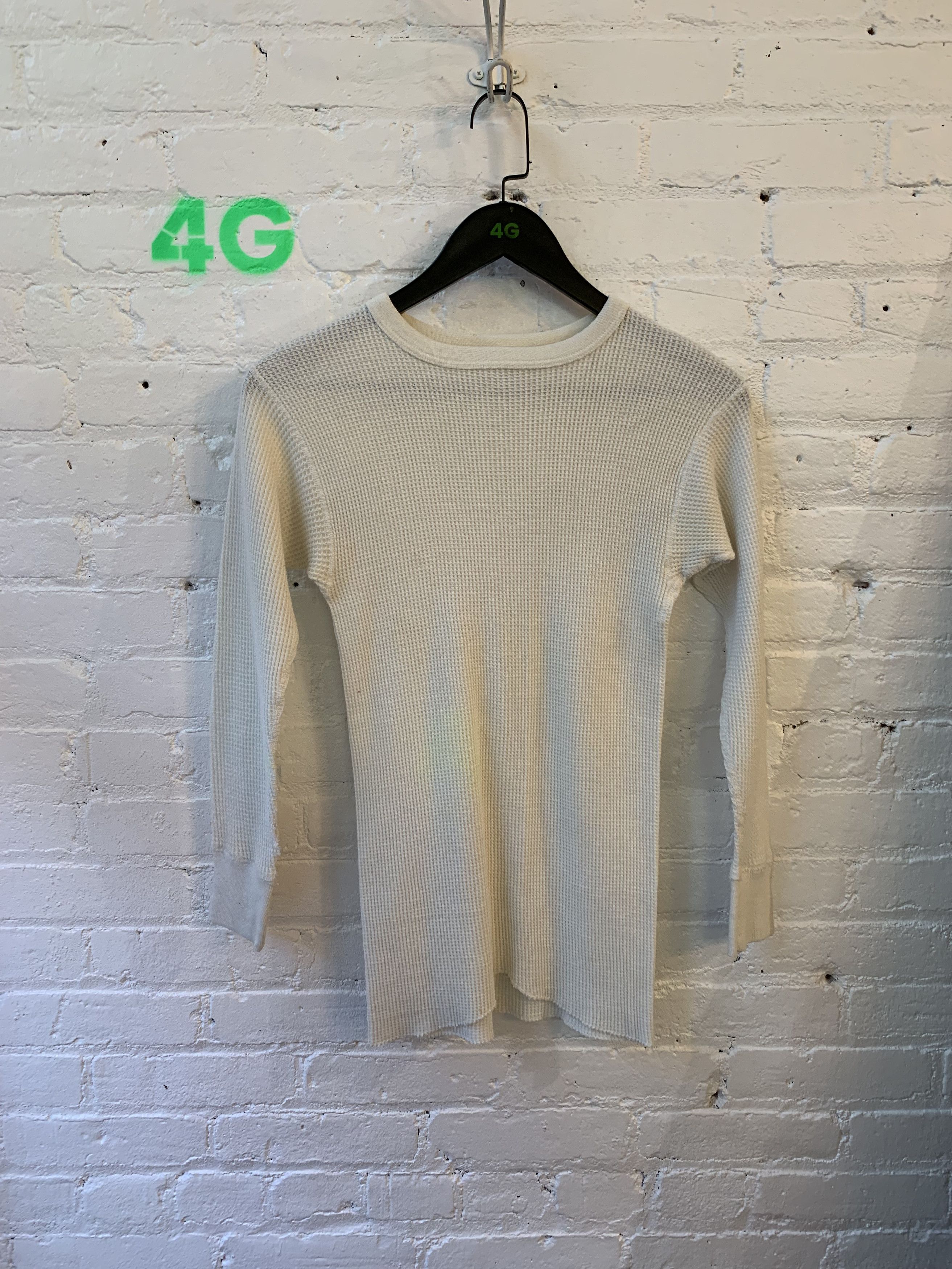 WHITE BLANK VINTAGE WASHED ARMY THERMAL SIZE LARGE
