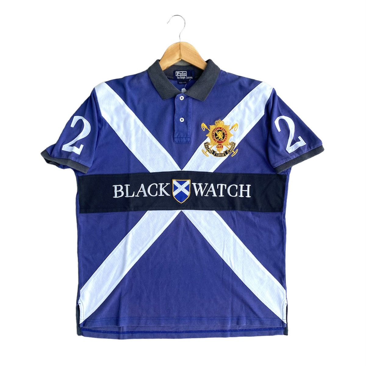 Polo Ralph Lauren × Ralph Lauren × Rugby Ralph Lauren Polo Ralph Lauren Black Watch No 2 X Design Collar Tee Size US L / EU 52-54 / 3 - 1 Thumbnail