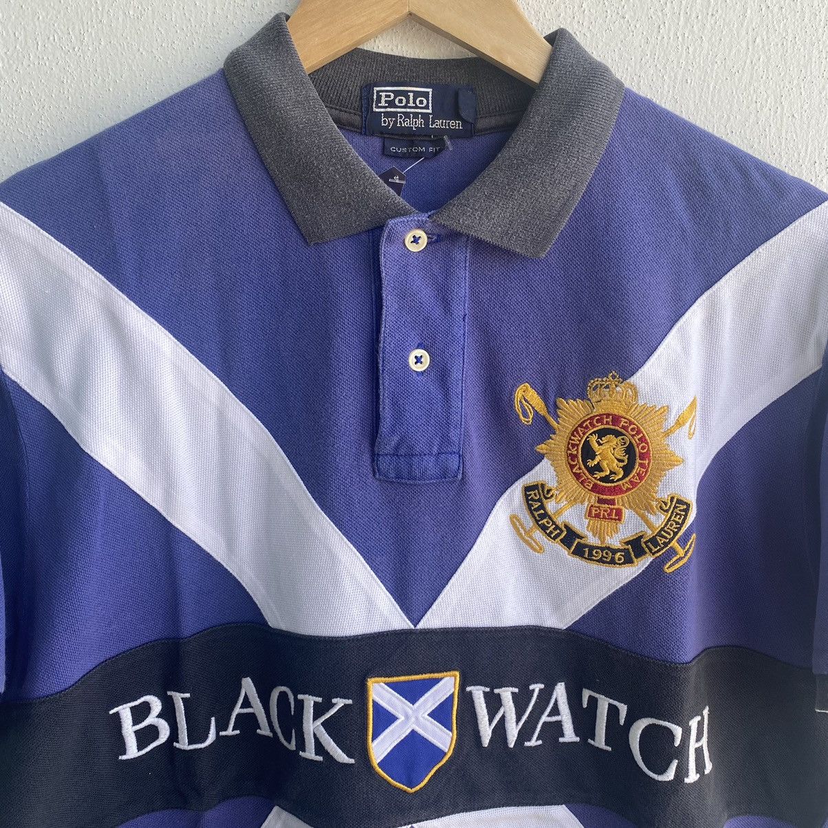 Polo Ralph Lauren × Ralph Lauren × Rugby Ralph Lauren Polo Ralph Lauren Black Watch No 2 X Design Collar Tee Size US L / EU 52-54 / 3 - 6 Thumbnail