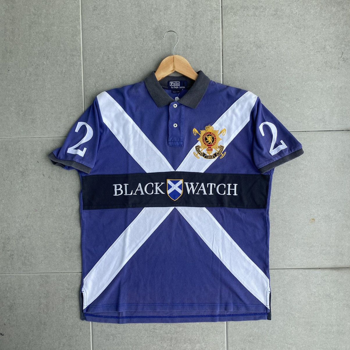 Polo Ralph Lauren × Ralph Lauren × Rugby Ralph Lauren Polo Ralph Lauren Black Watch No 2 X Design Collar Tee Size US L / EU 52-54 / 3 - 2 Thumbnail