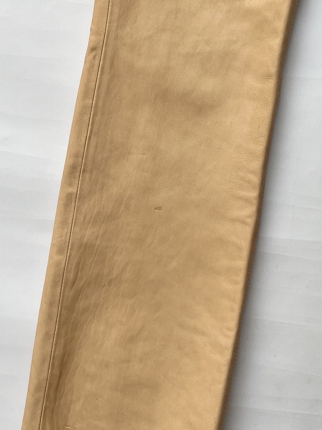 Helmut Lang ⚡️QUICK SALE⚡️Helmut Lang Beige Raw Leather Pants Size 27" / US 4 / IT 40 - 4 Thumbnail