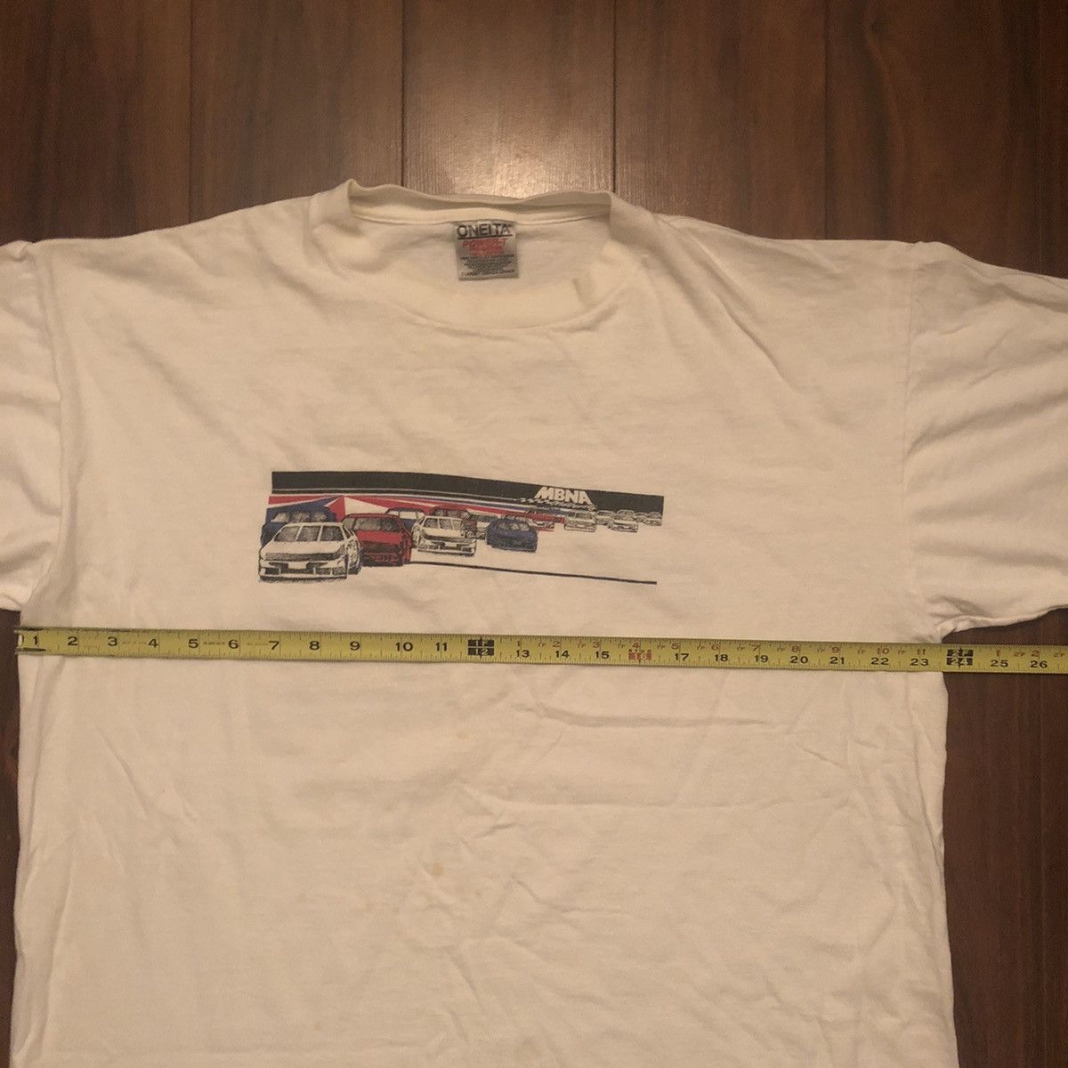 Vintage Vintage 90s MBNA Motorsport racing graphic t shirt Oneita XL Size US XL / EU 56 / 4 - 3 Thumbnail