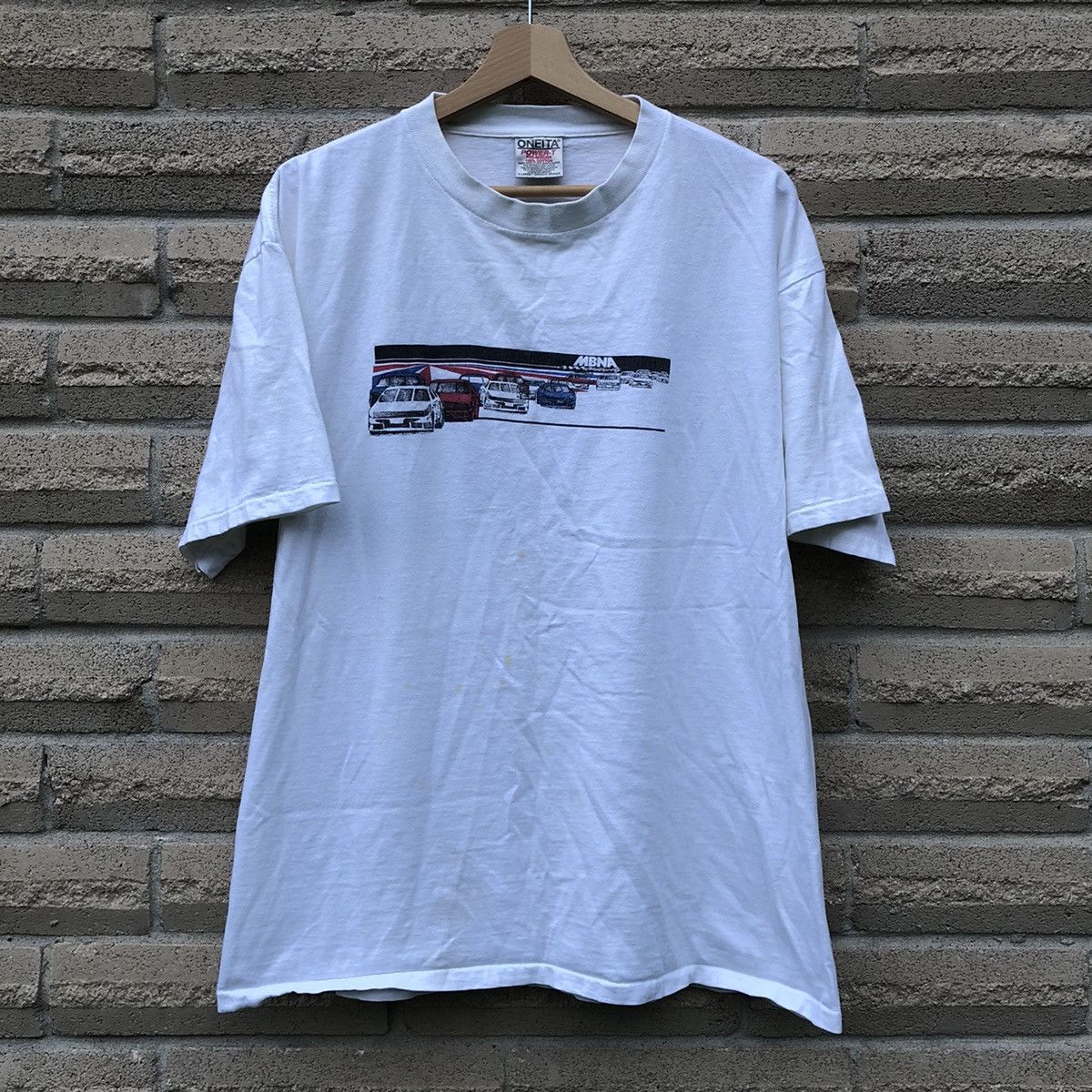 Vintage Vintage 90s MBNA Motorsport racing graphic t shirt Oneita XL Size US XL / EU 56 / 4 - 2 Thumbnail