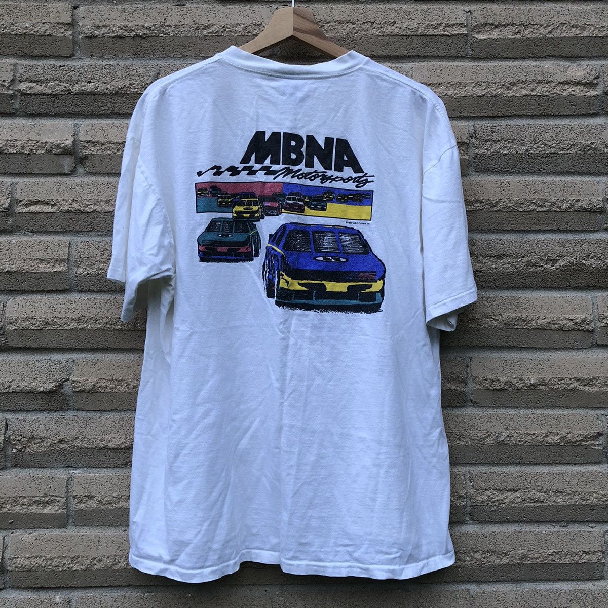 Vintage Vintage 90s MBNA Motorsport racing graphic t shirt Oneita XL Size US XL / EU 56 / 4 - 1 Thumbnail
