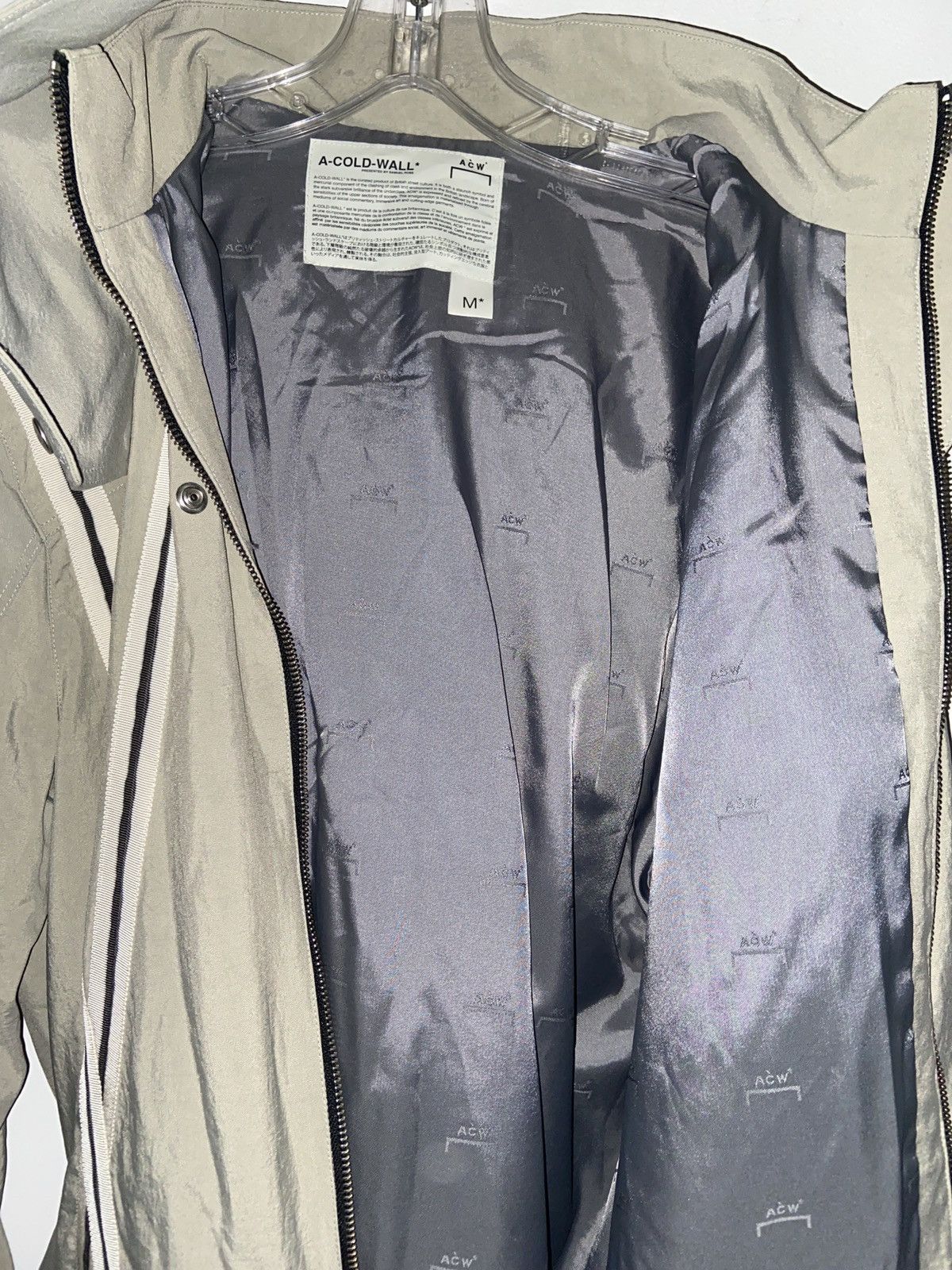 A-Cold-Wall striped Utility windbreaker parka size M UNI