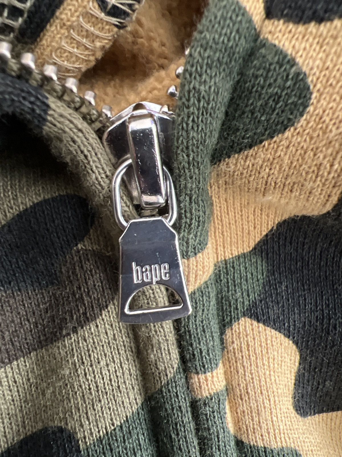 BAPE1st Camo Half Shark Full Zip Hoodie Green/Yellow
