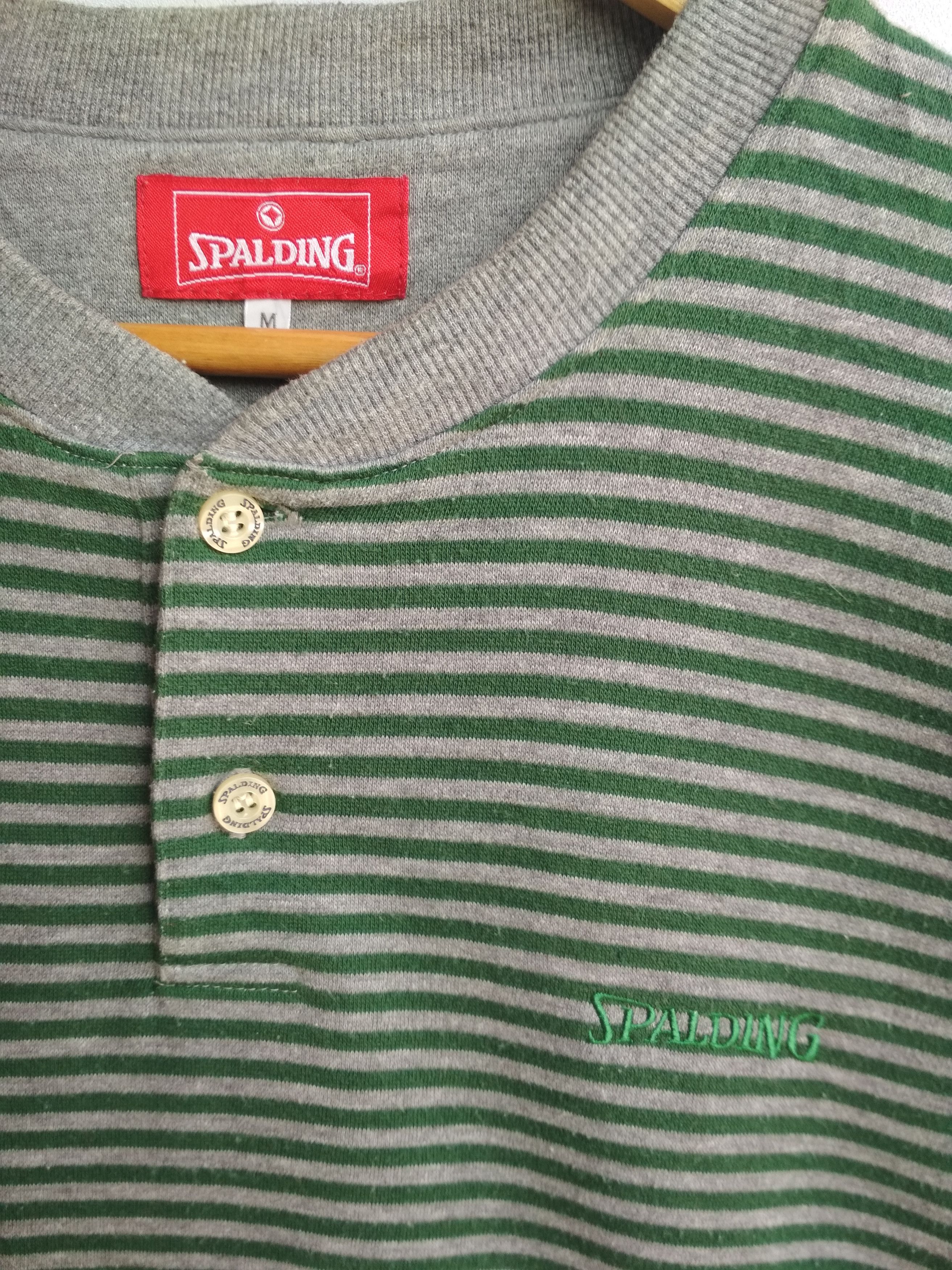 Spalding SPALDING STRIPE NECK BUTTON SWEATSHIRT Size US M / EU 48-50 / 2 - 2 Thumbnail