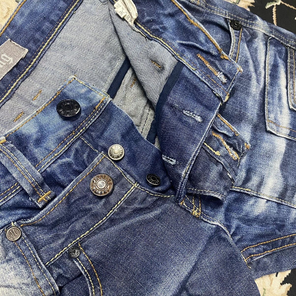 Japanese Brand Justing Jeans Denim Double Waist Nice Design Size US 29 - 14 Thumbnail