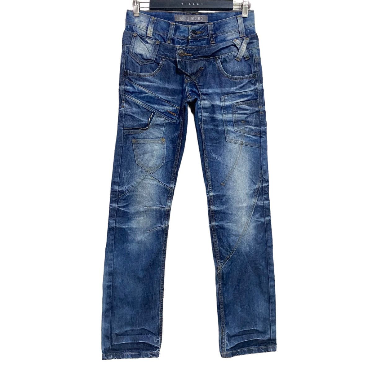 Japanese Brand Justing Jeans Denim Double Waist Nice Design Size US 29 - 1 Thumbnail