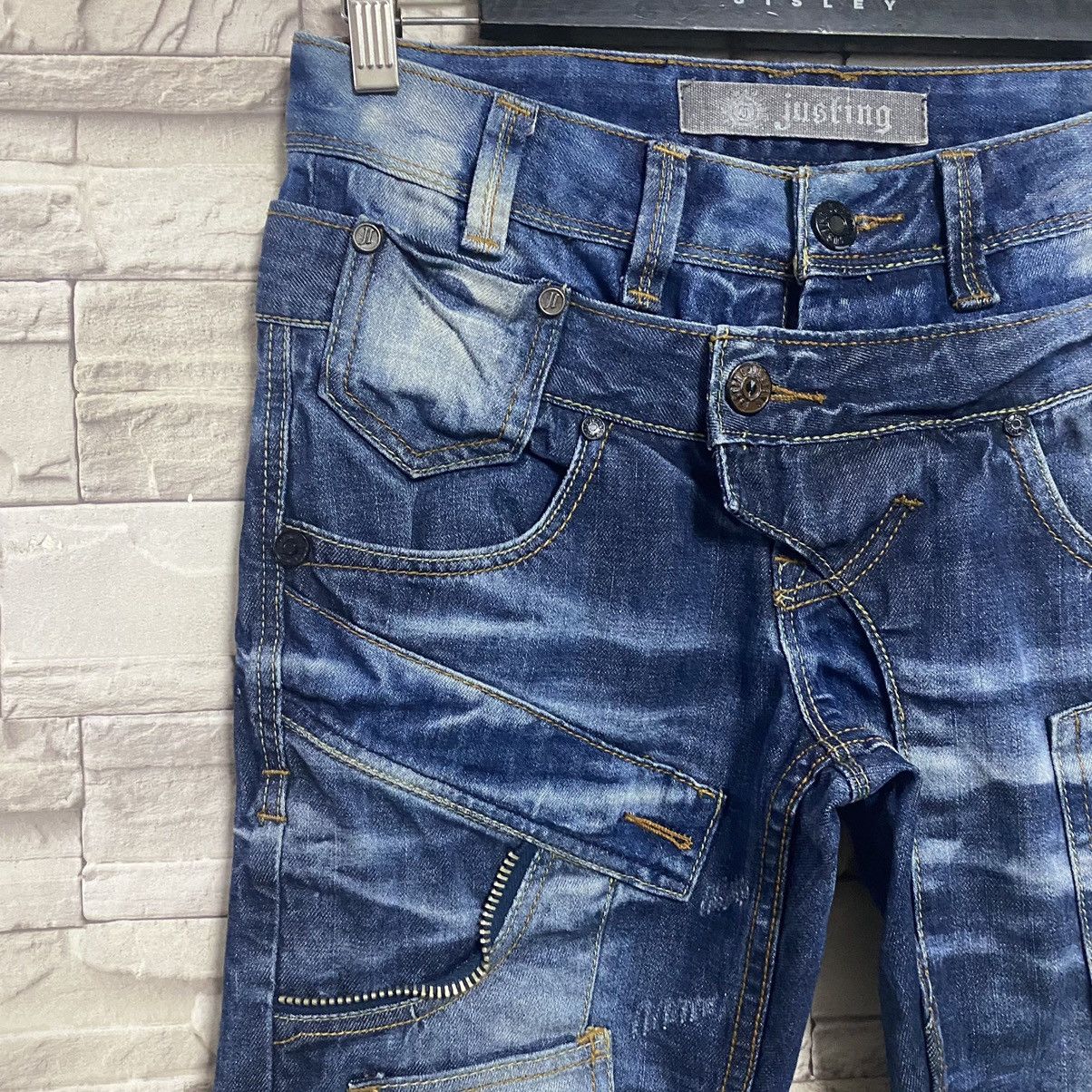 Japanese Brand Justing Jeans Denim Double Waist Nice Design Size US 29 - 6 Thumbnail