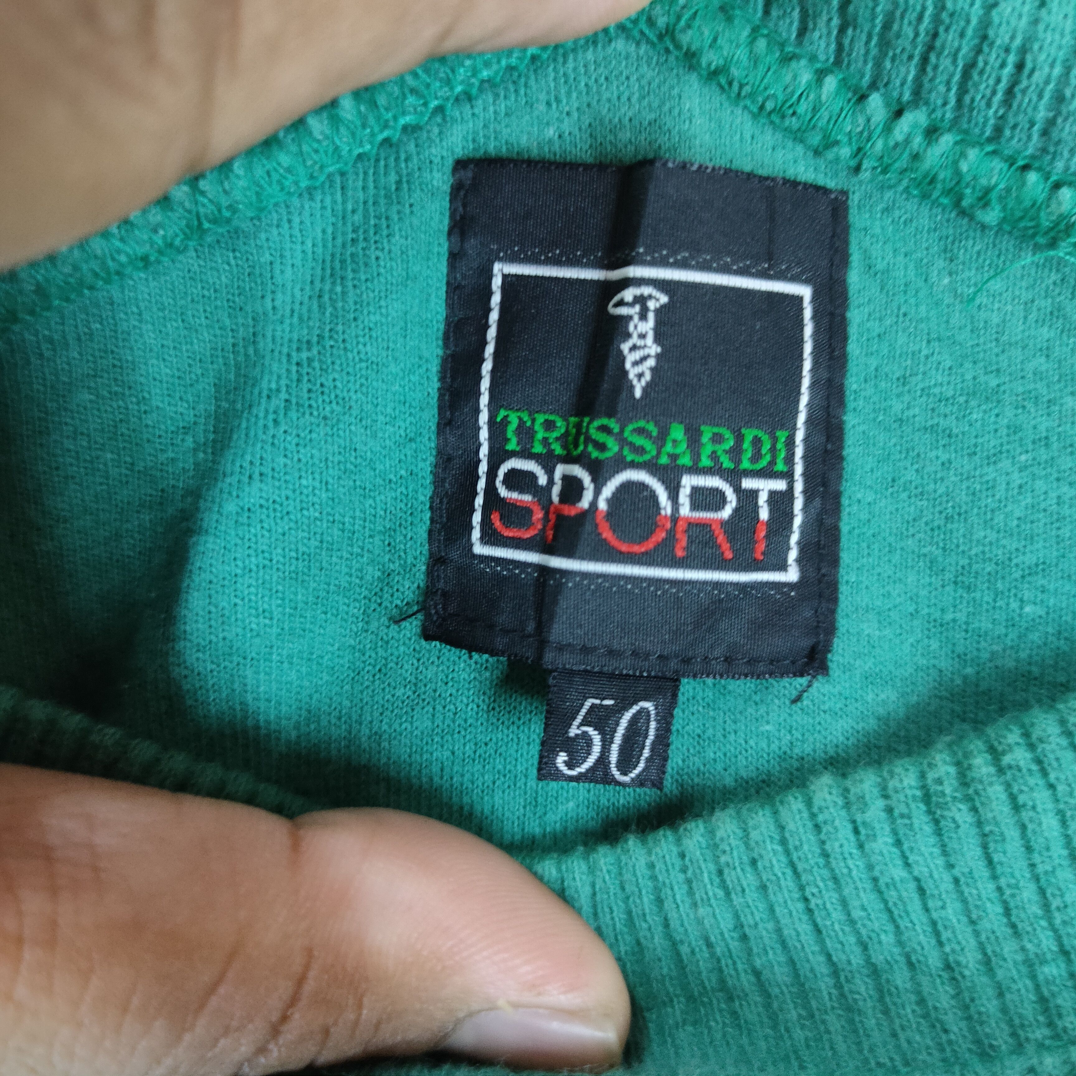 Trussardi Vintage TRUSSARDI SPORT GOLF Big Embroidery Logo Sweatshirt Size US L / EU 52-54 / 3 - 4 Thumbnail