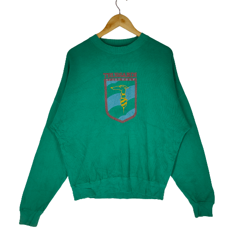 image of Italian Designers x Trussardi Vintage Trussardi Sport Golf Big Embroidery Logo Sweatshirt (Size Lar