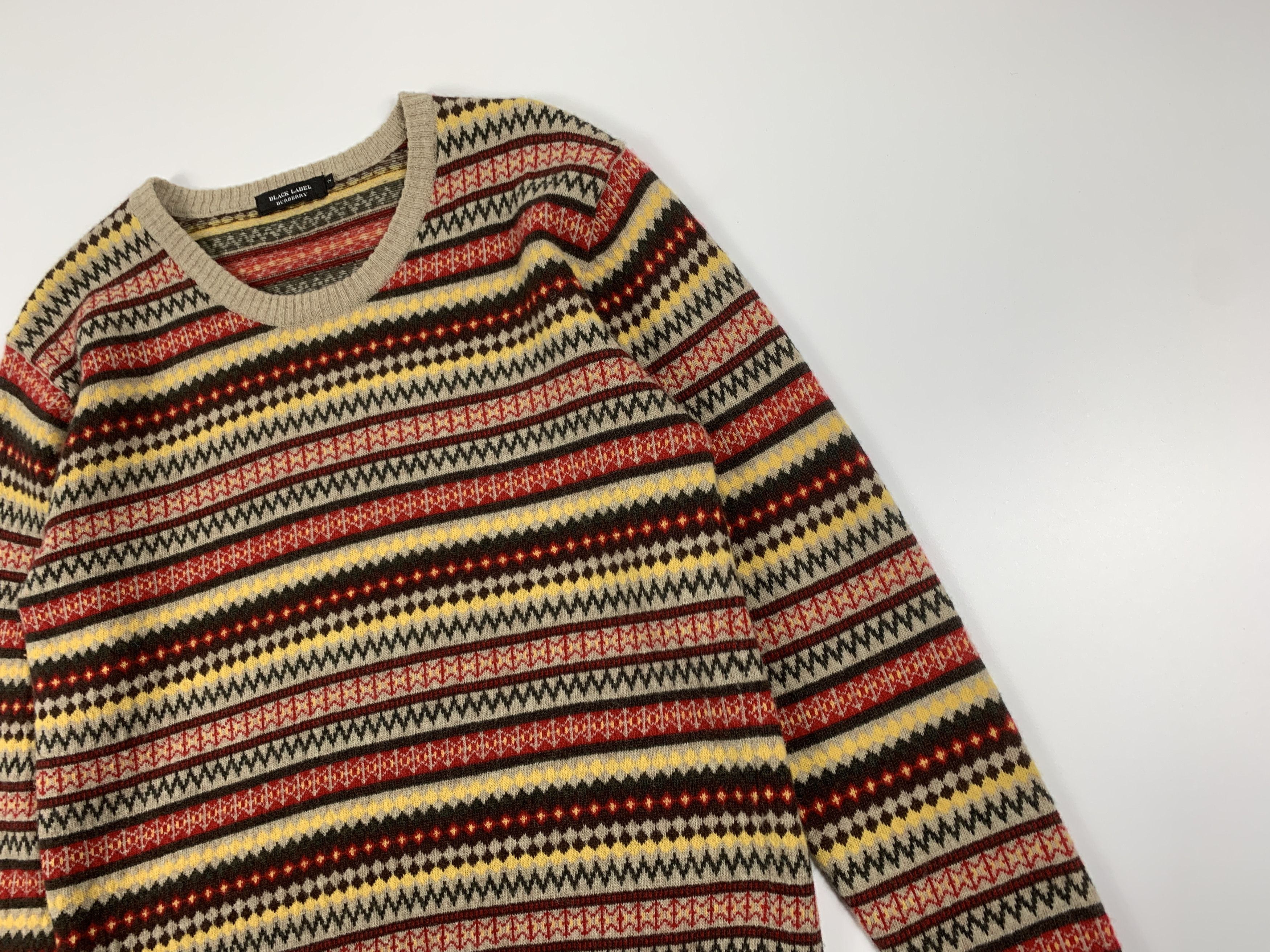 Burberry Burberry Black Label Wool Sweater Fair Isle Size 2 (S) Size US S / EU 44-46 / 1 - 2 Thumbnail