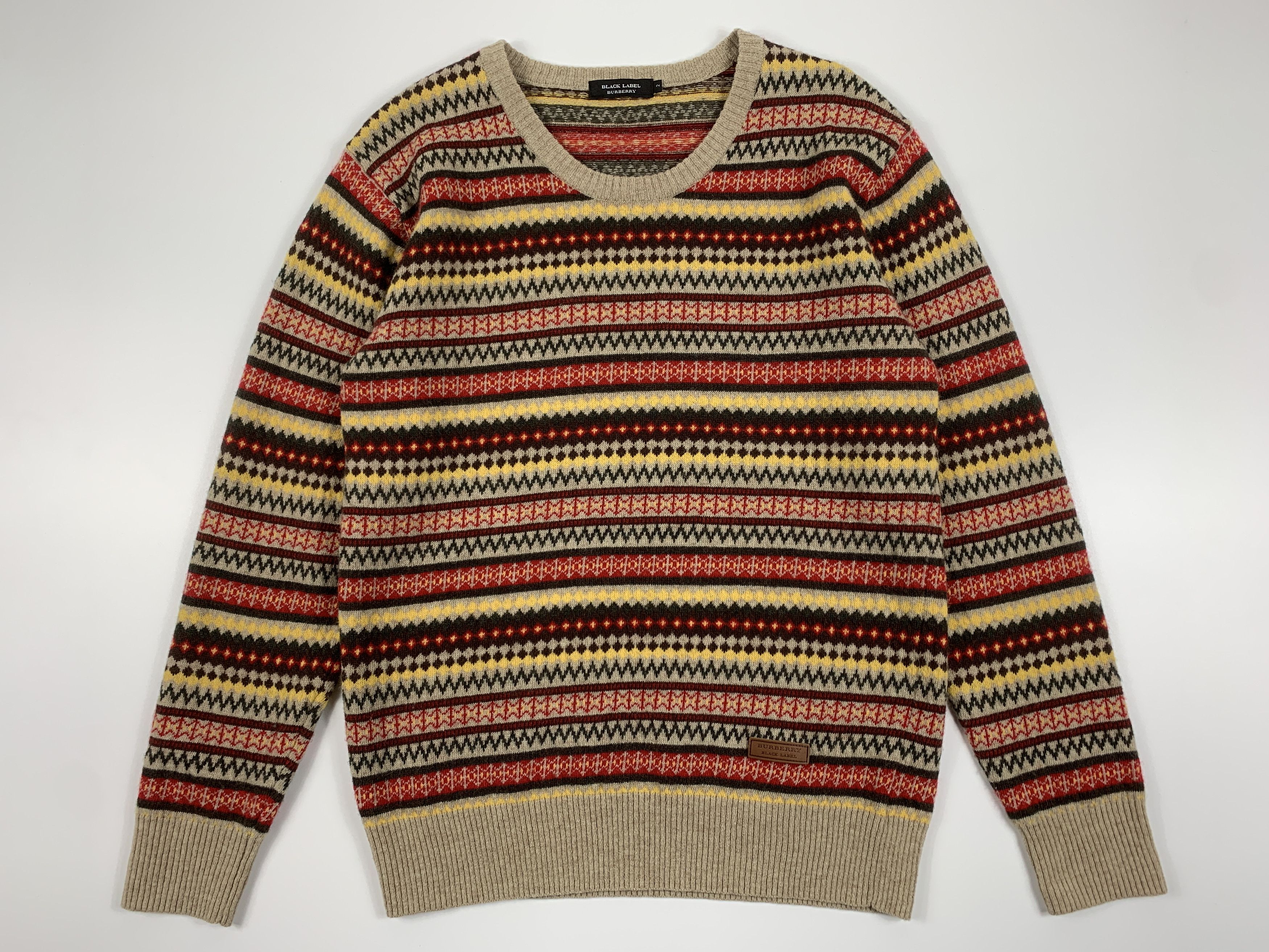 Burberry Burberry Black Label Wool Sweater Fair Isle Size 2 (S) Size US S / EU 44-46 / 1 - 1 Thumbnail