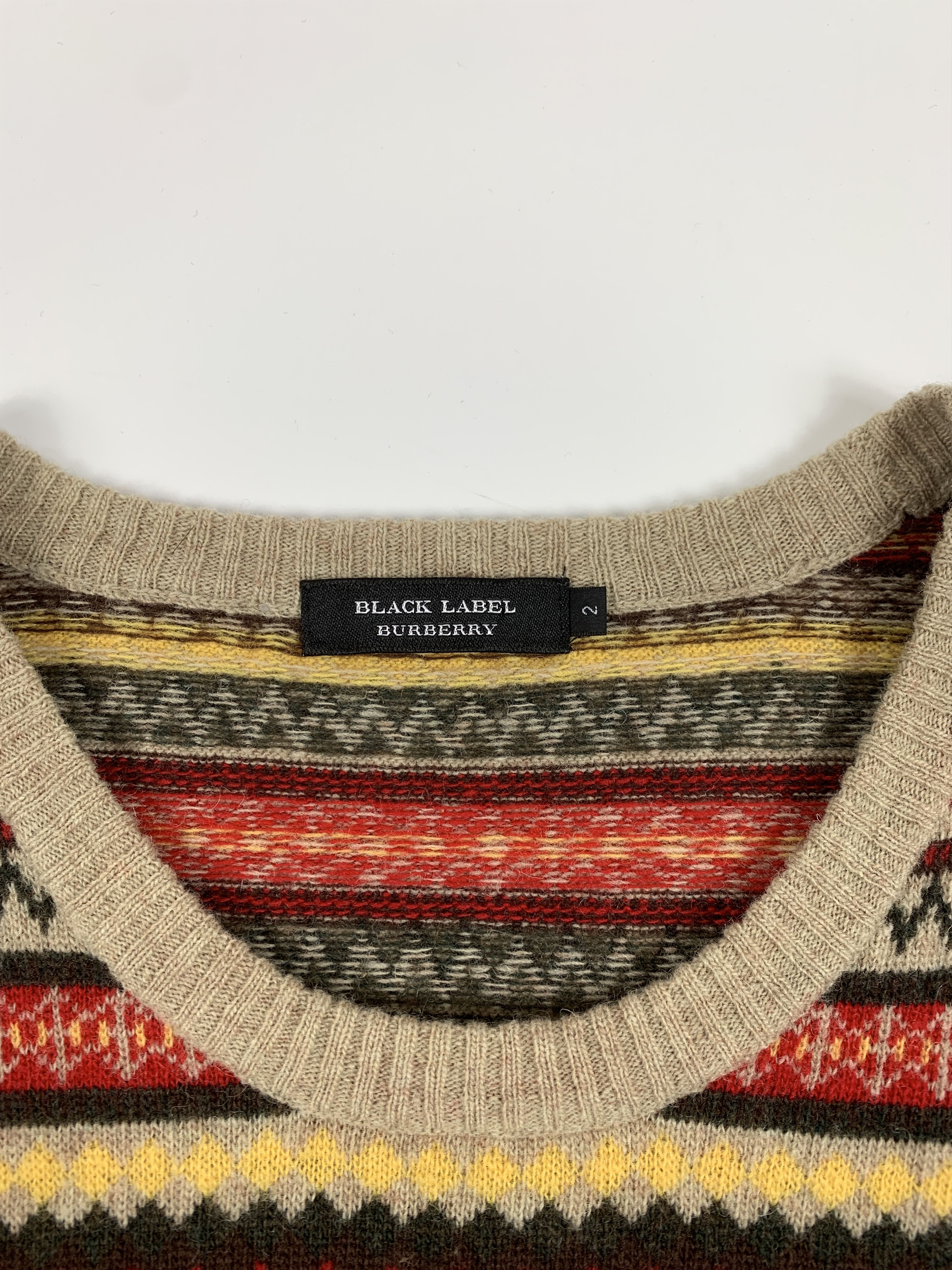Burberry Burberry Black Label Wool Sweater Fair Isle Size 2 (S) Size US S / EU 44-46 / 1 - 5 Thumbnail