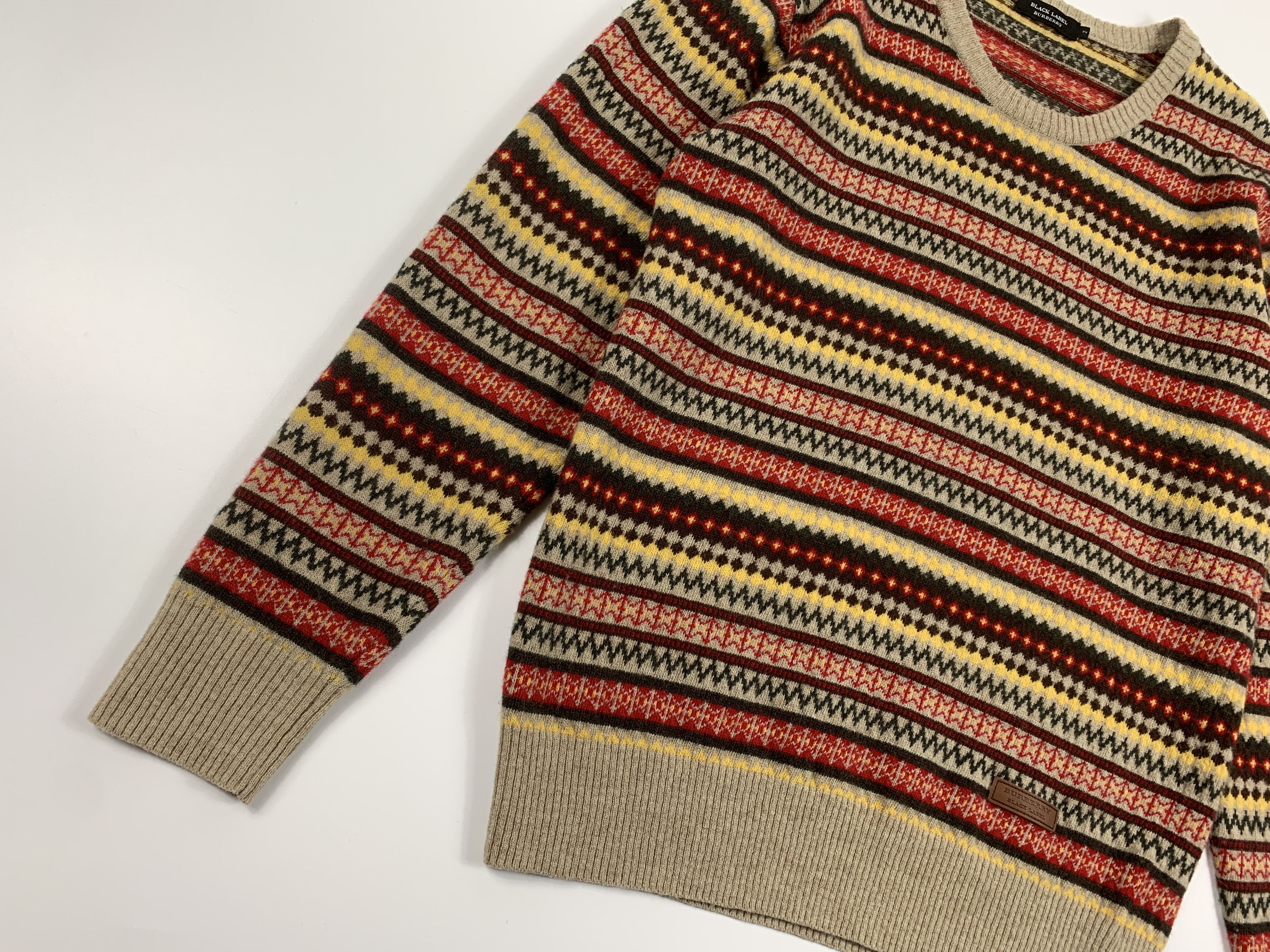 Burberry Burberry Black Label Wool Sweater Fair Isle Size 2 (S) Size US S / EU 44-46 / 1 - 3 Thumbnail