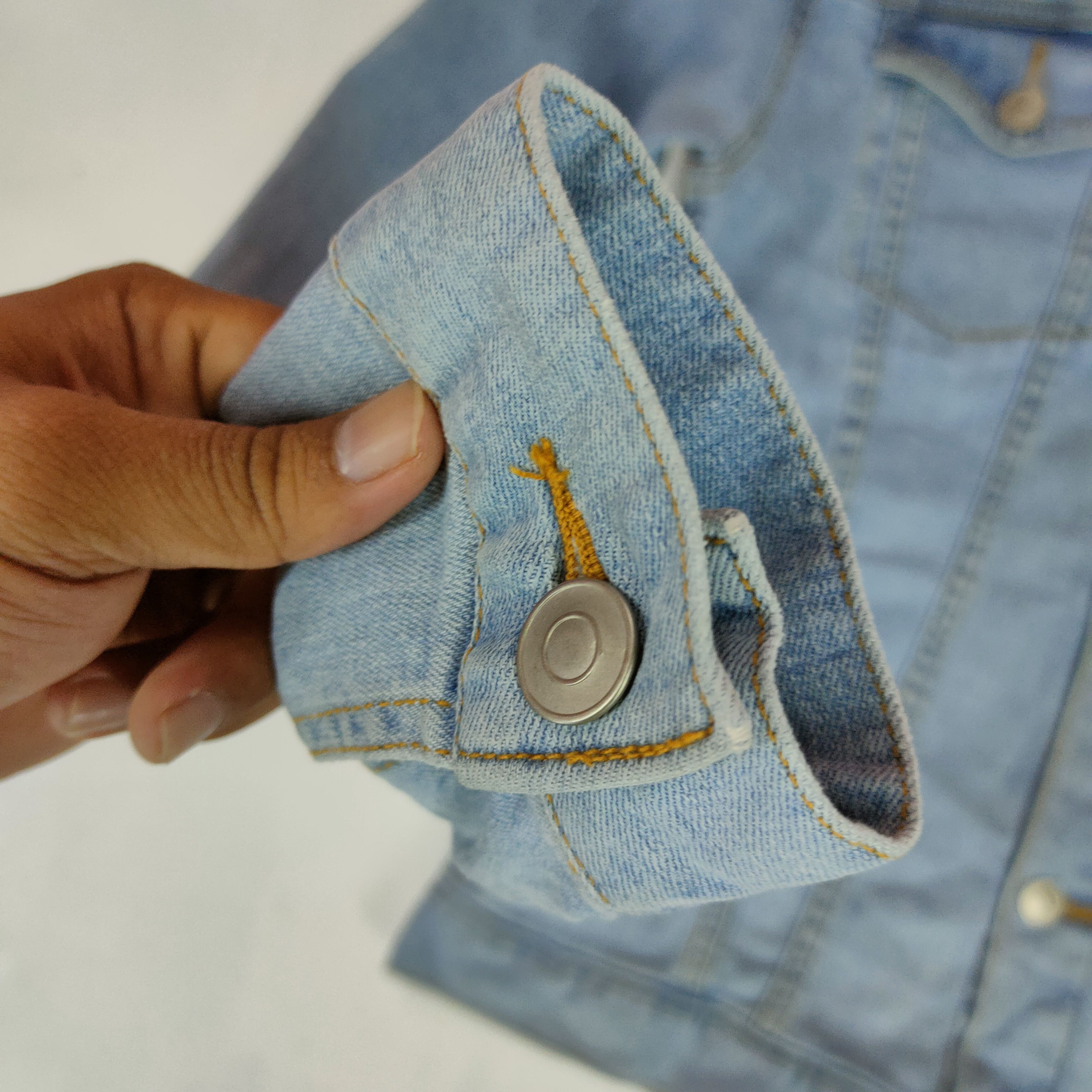 Japanese Brand BROWNY Blue DENIM JACKET Stretch Standard Fit Button Size M / US 6-8 / IT 42-44 - 6 Thumbnail