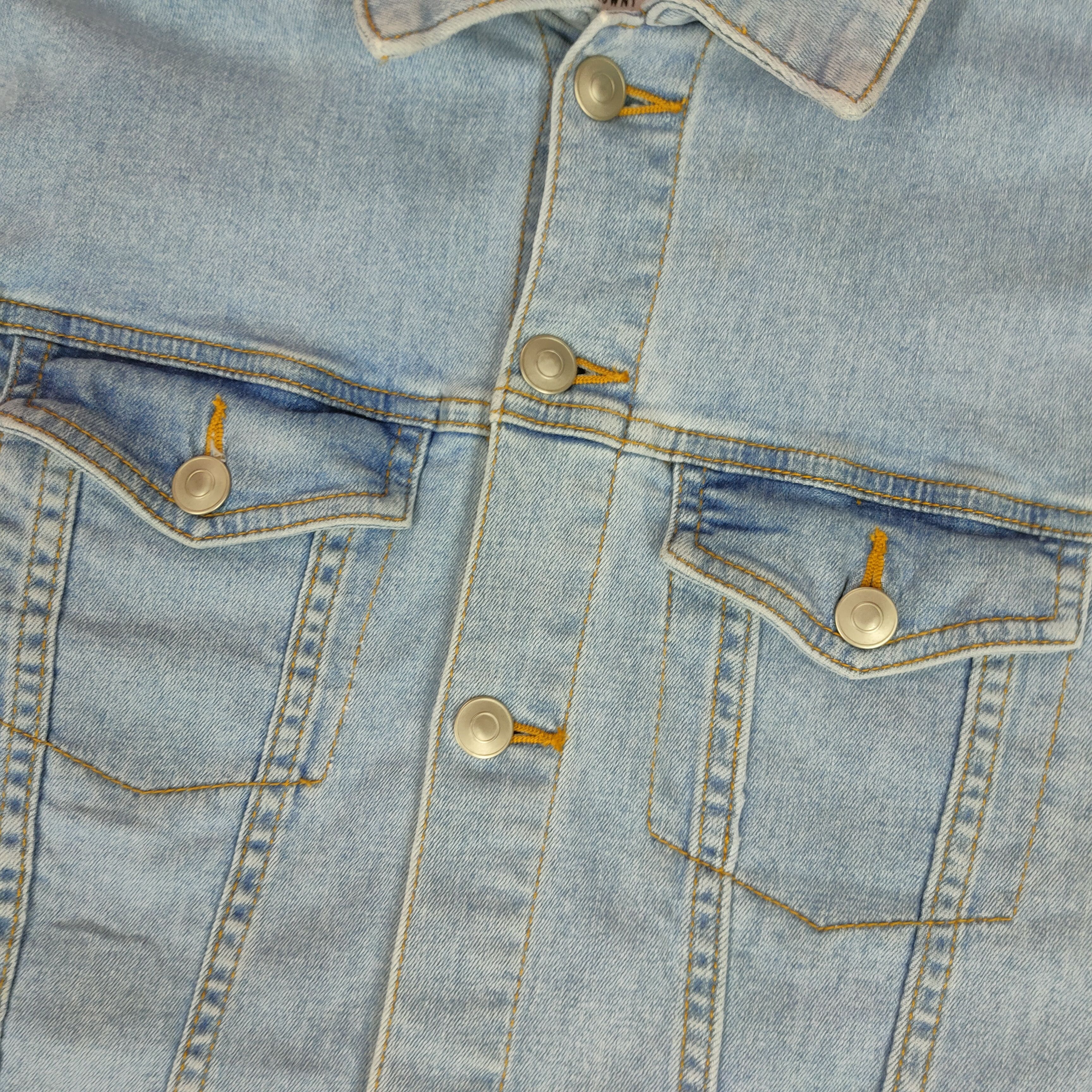Japanese Brand BROWNY Blue DENIM JACKET Stretch Standard Fit Button Size M / US 6-8 / IT 42-44 - 4 Thumbnail